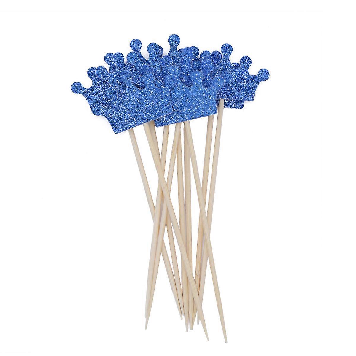 Assorted Color Glitter Crown Cake Topper for Decorating Made of Paper Suitable for Many Situations 50pcs