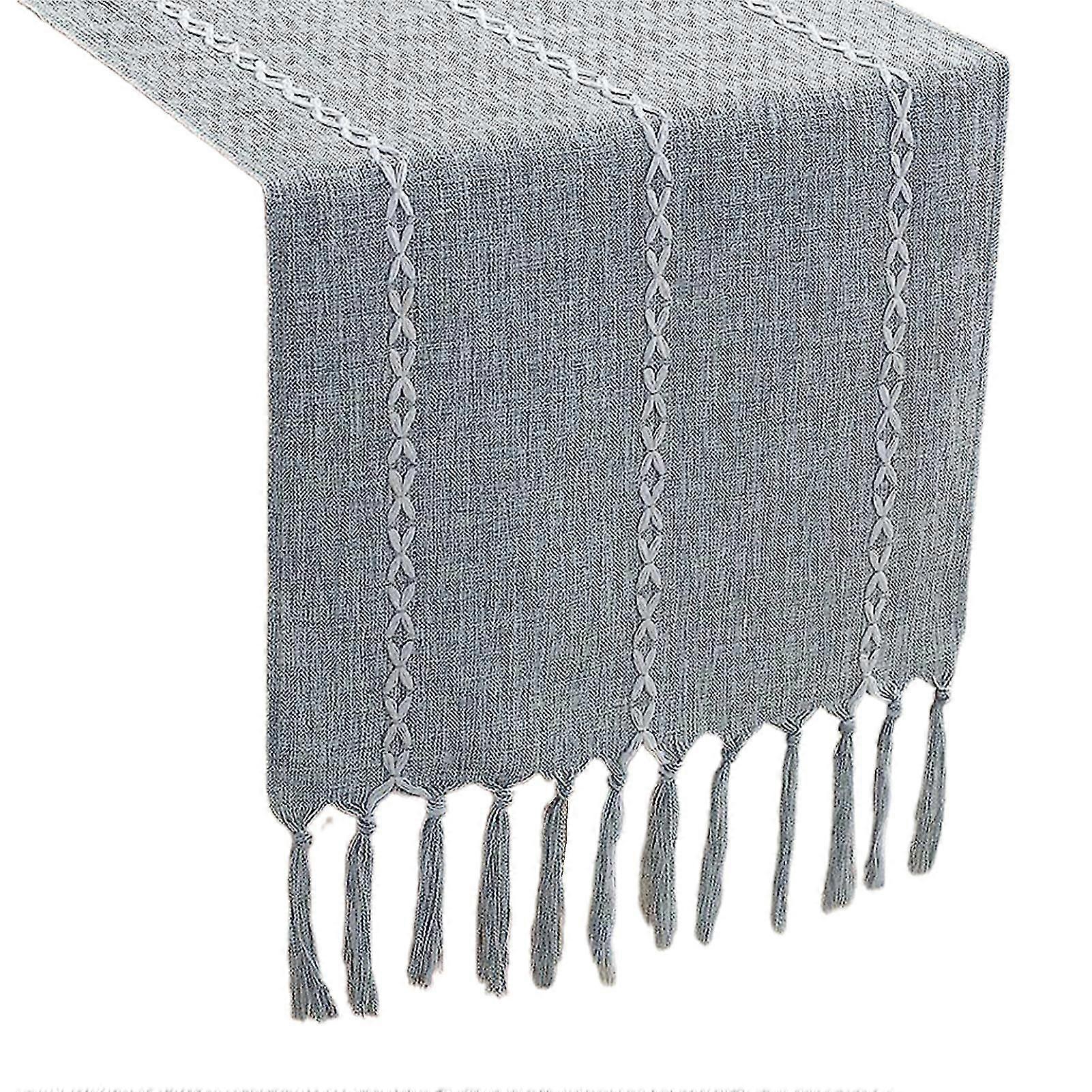 woven cotton table runner easy to clean holiday decoration