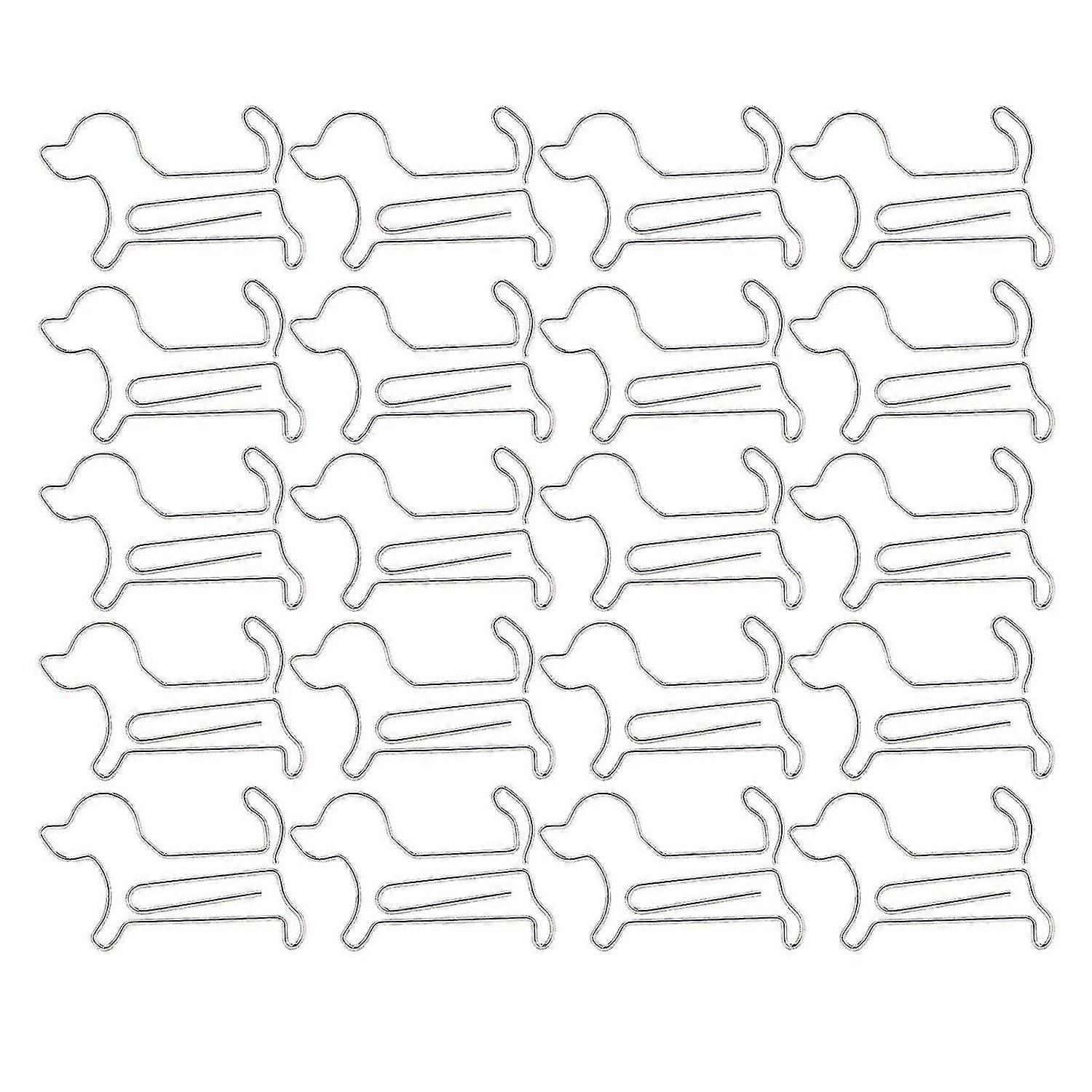 2025 أحدث طراز 20 قطعة مشبك ورق حديد صغير فضي شكل ملف مرجعية