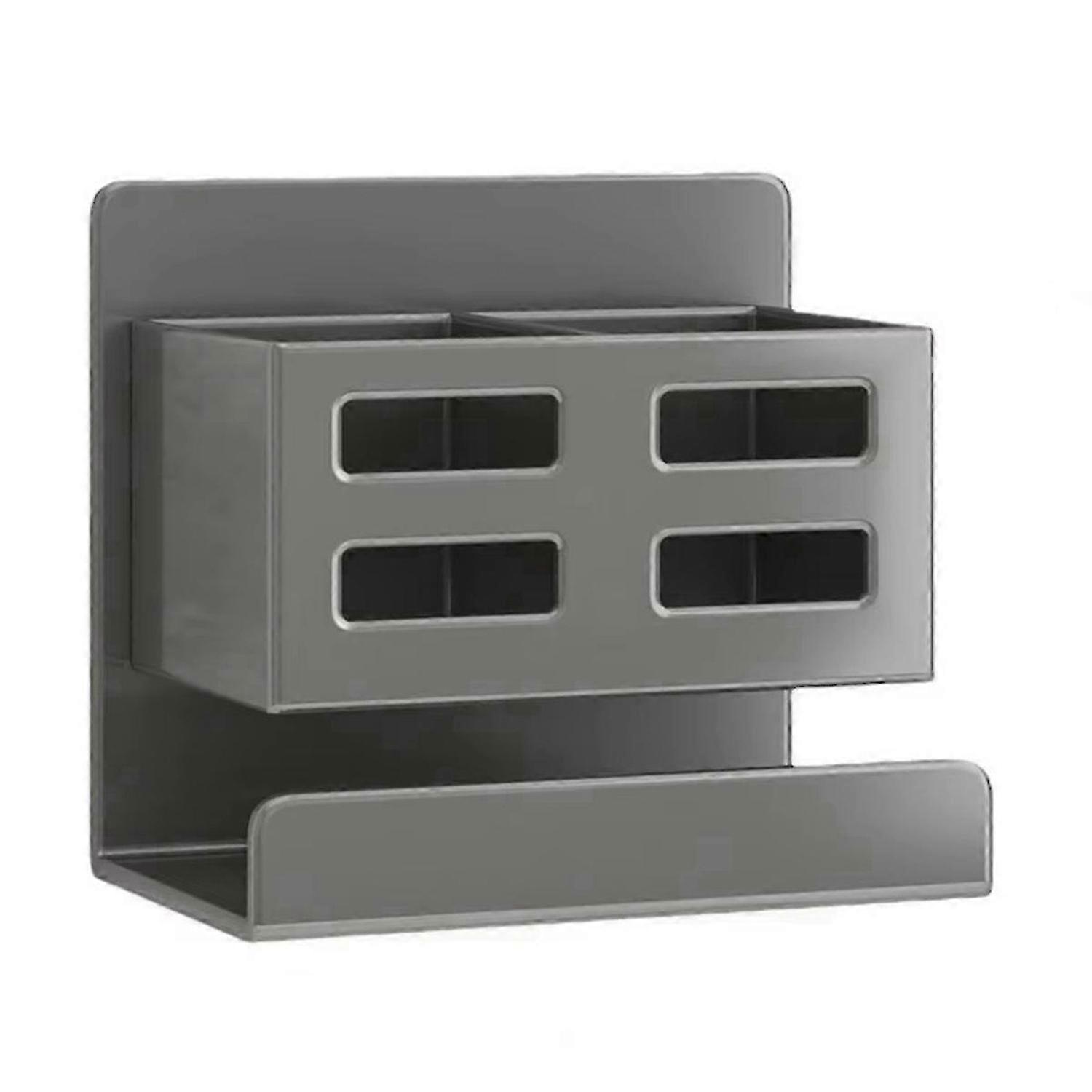 Bathroom Organizer Wall-Mounted Flush-Free Waterproof Grey