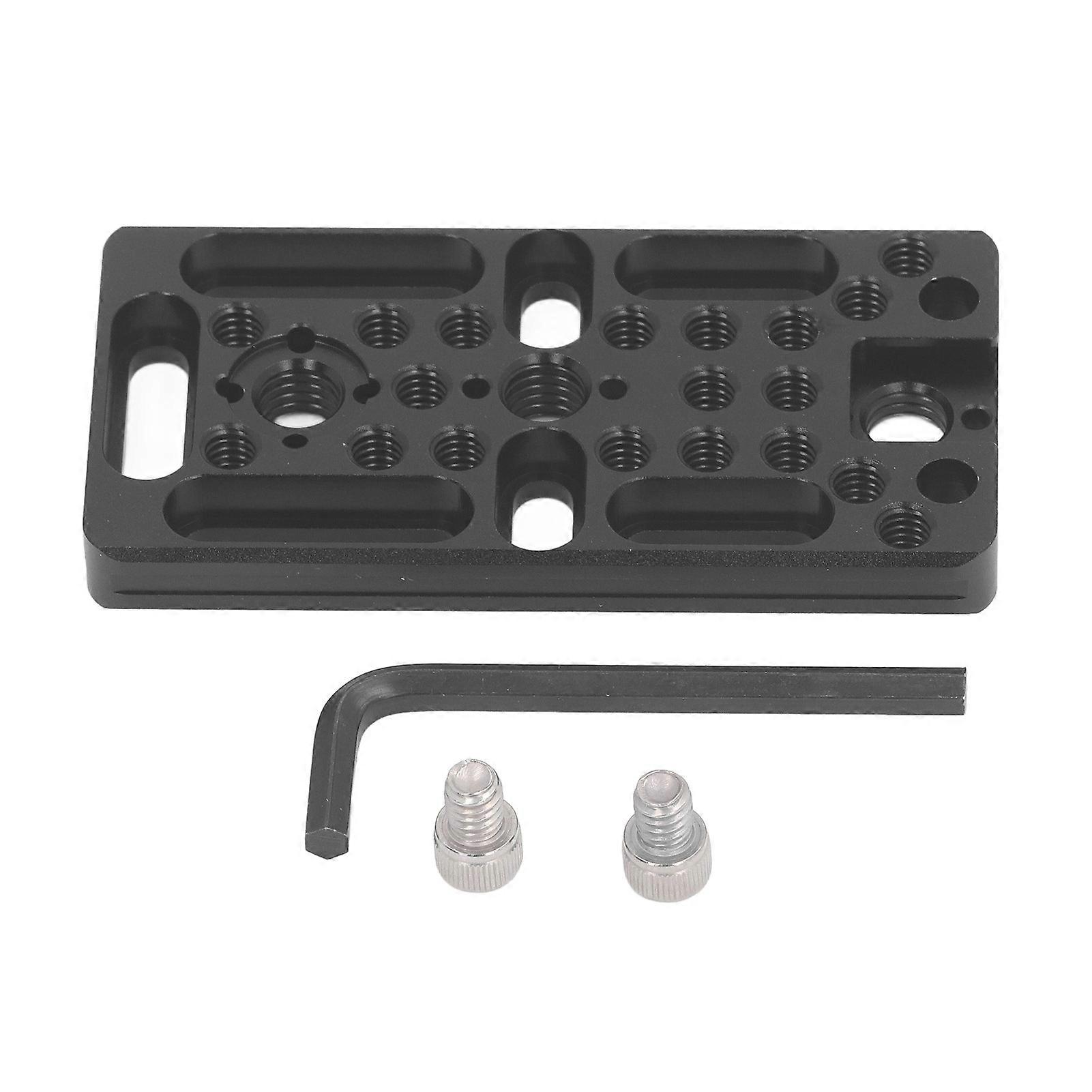Versatile Quick Release Camera Extension Plate with 1/4 3/8 Threaded Hole Cold Shoe Mount for Arri Locating Hole