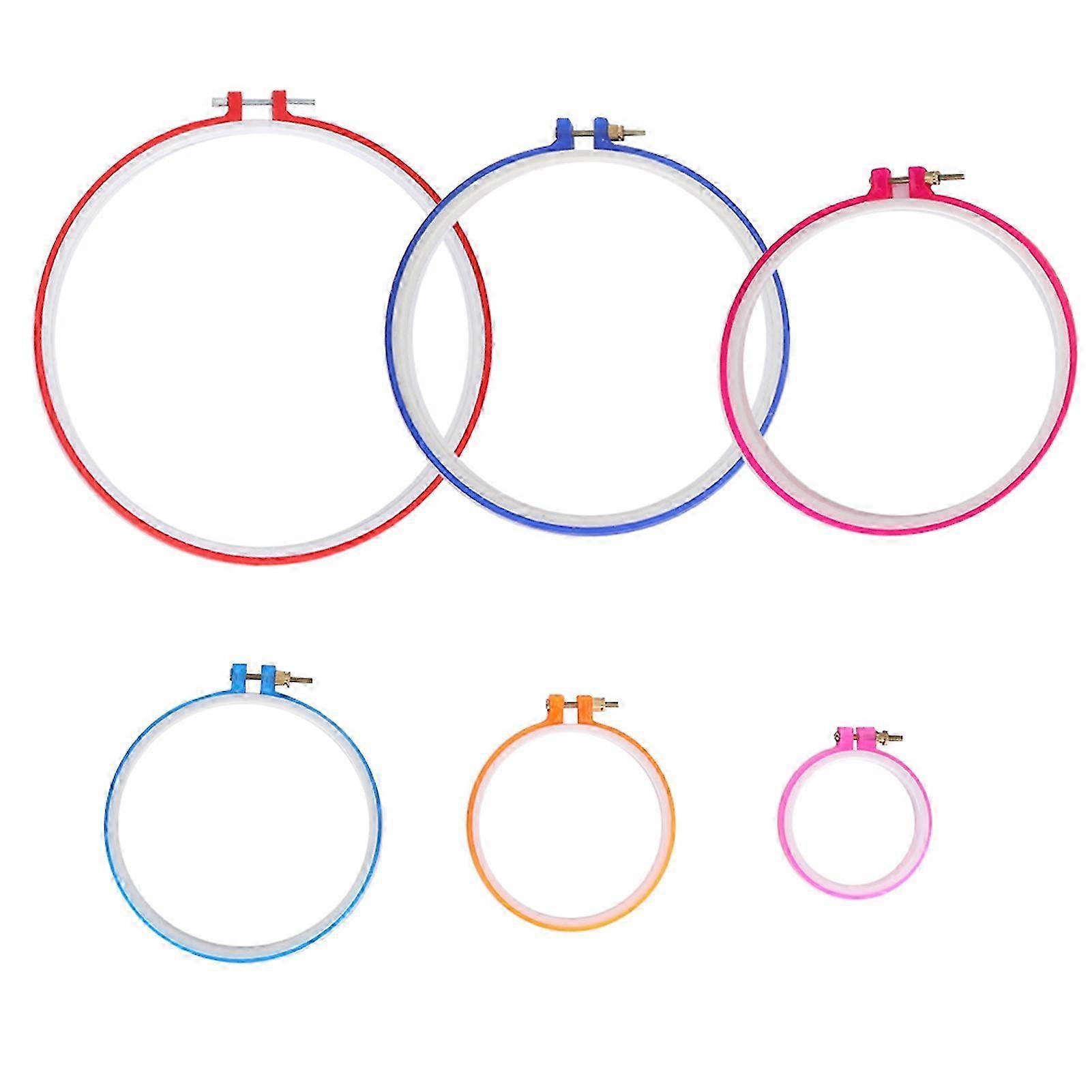 Embroidery Hoops Plastic Circle Cross Stitch Frame Set Adjustable DIY Sewing Tools 2025