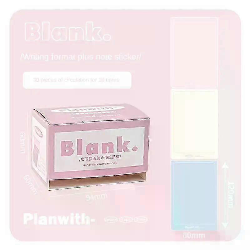 Pull-out Note 30 Pages Durable Applicable To Multiple Scenarios White Card Film Convenient Notes 2025