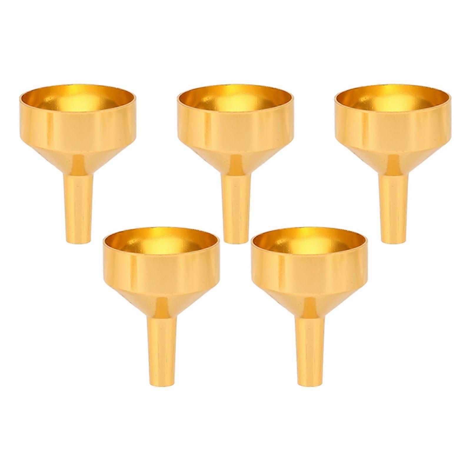 Mini Funnels Lightweight Portable Metal Mini Funnels for Miniature Bottles Essential Oils DIY Lipbalms