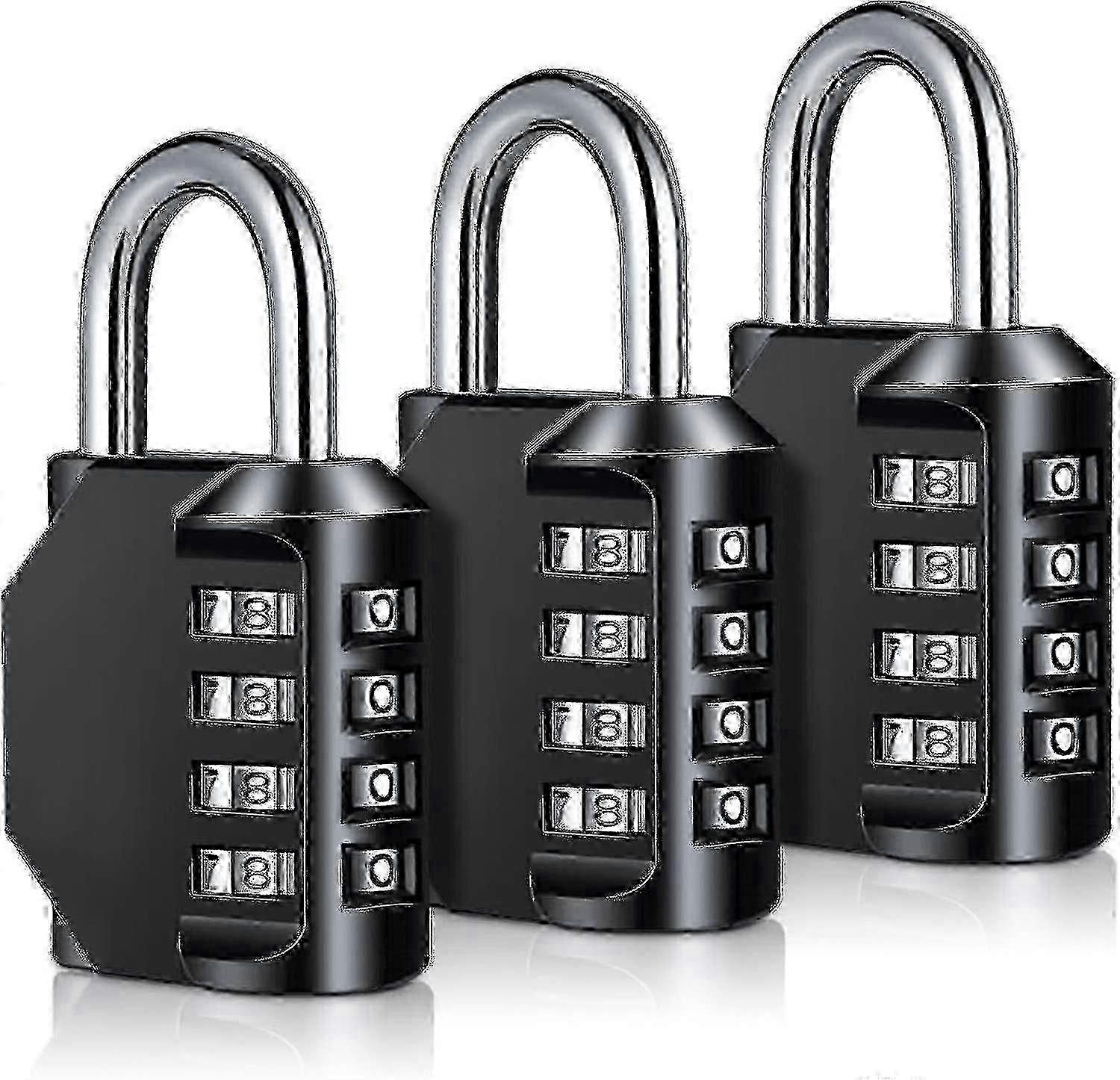 Weatherproof 4-Digit Combination Padlock for Secure Outdoor Use on Gates, Toolboxes, and Storage