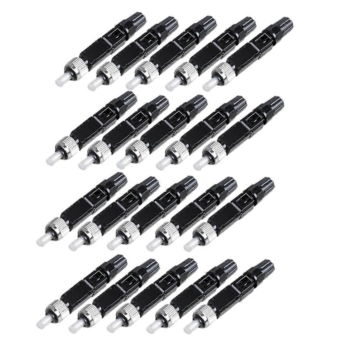20Pcs FC Single-Mode Cold Splice Optical Fiber Cable Splice Connector Pre-Buried Fiber Optic Quick Connector