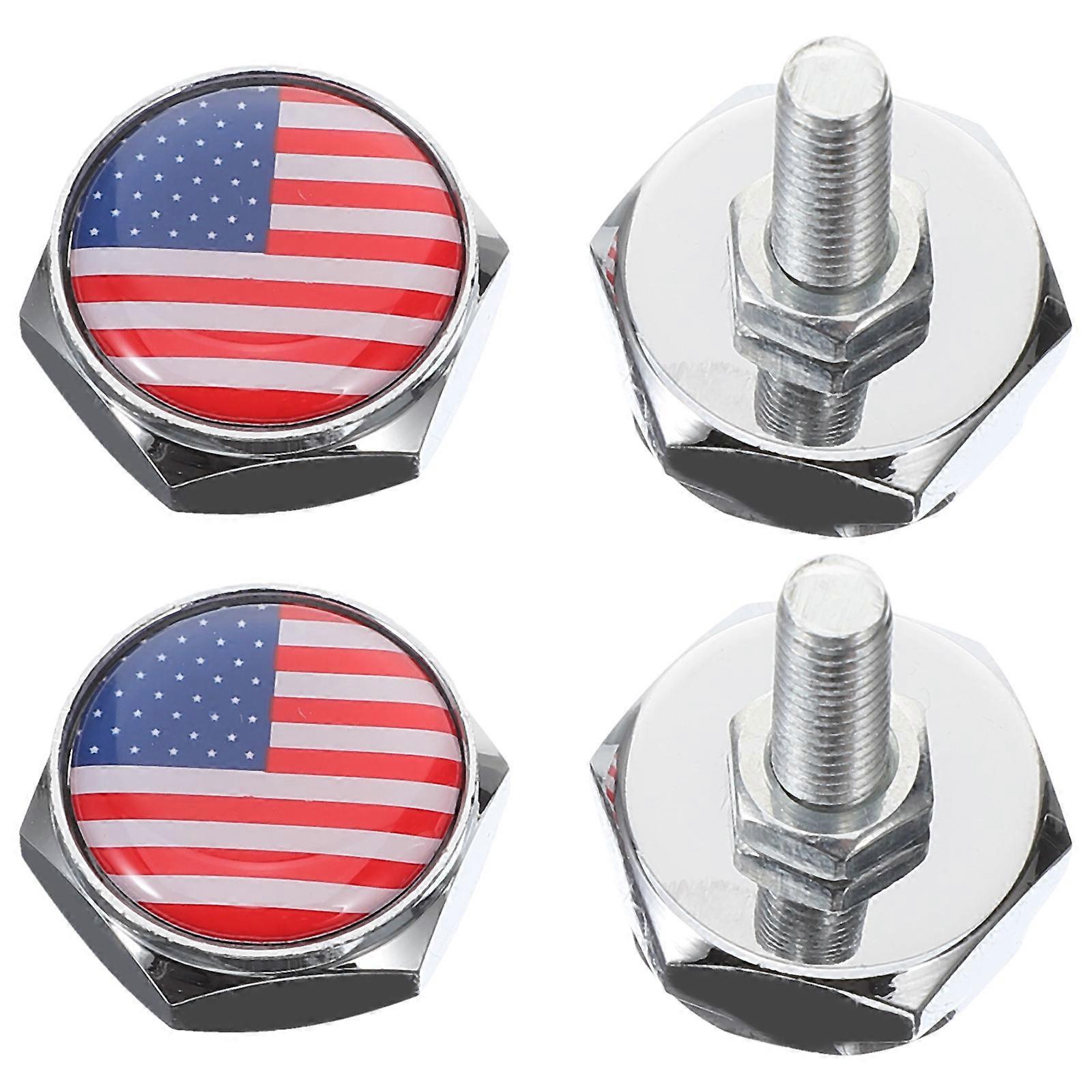 Metal License Plate Frame Screws Decorative Fasteners for 20Sets Car Use