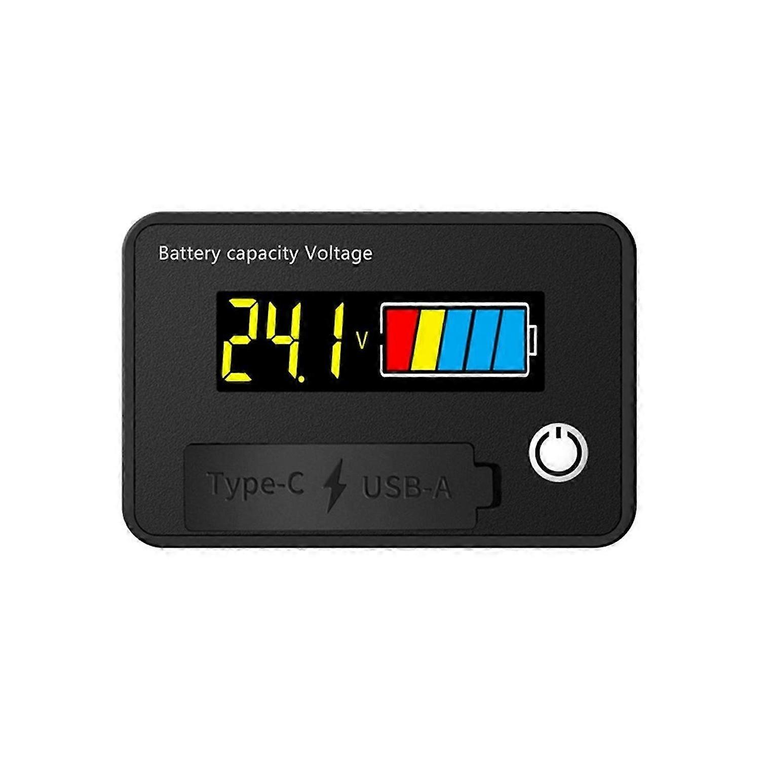 DC 8-30V LCD Digital Battery Voltmeter Capacity Indicator Lithium Acid Battery Voltage Tester Meter