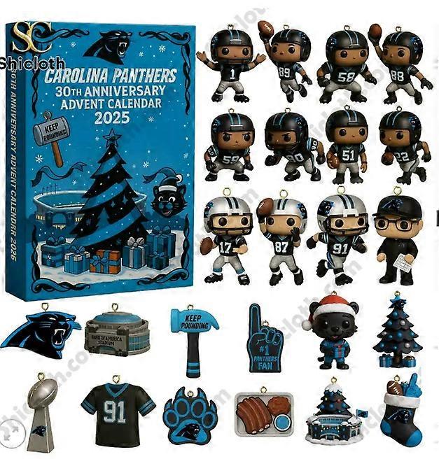 Carolina Panthers Woche 30 Advent Blind Box Christbaumschmuck Acryl Anhänger