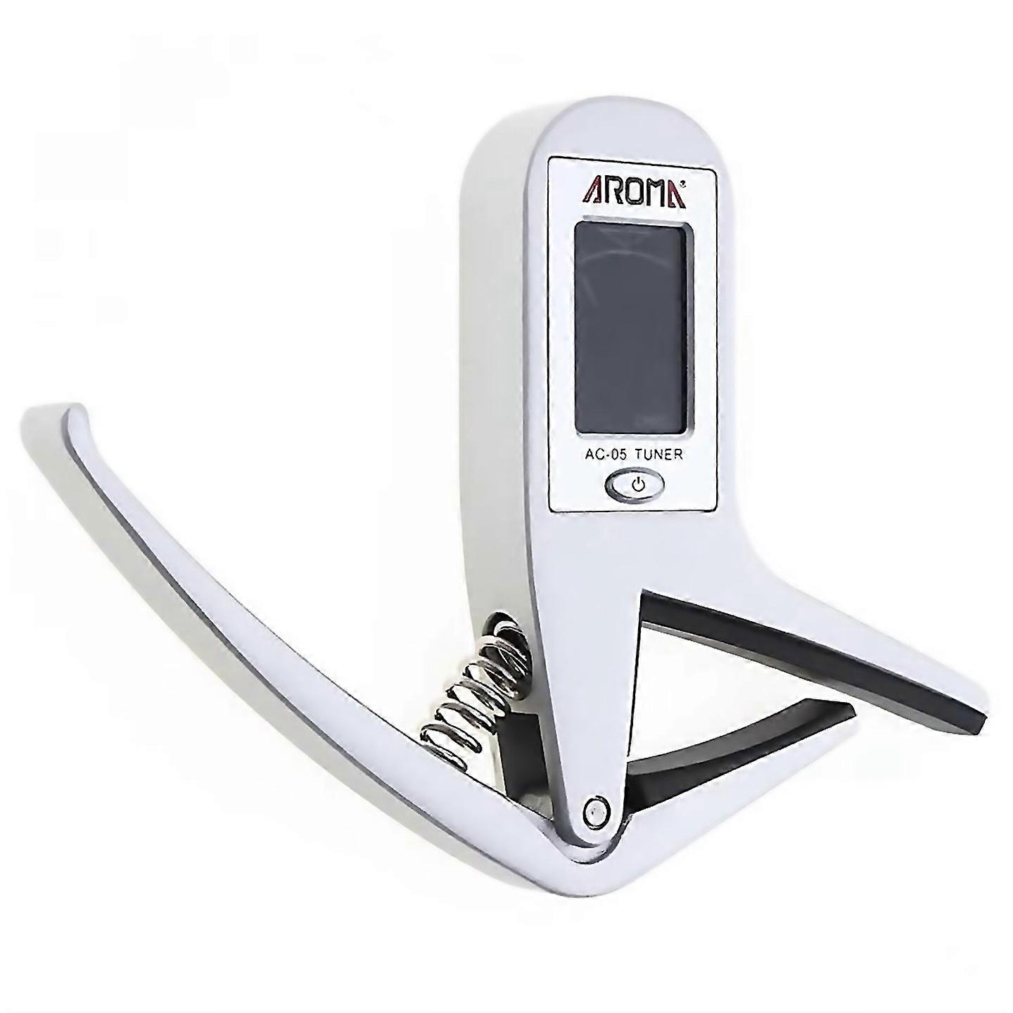 For Aroma Ac05 Guitar Tuner Capo 2 In 1 Professional Smart Combination Of Metal Capo Automatic Tuner