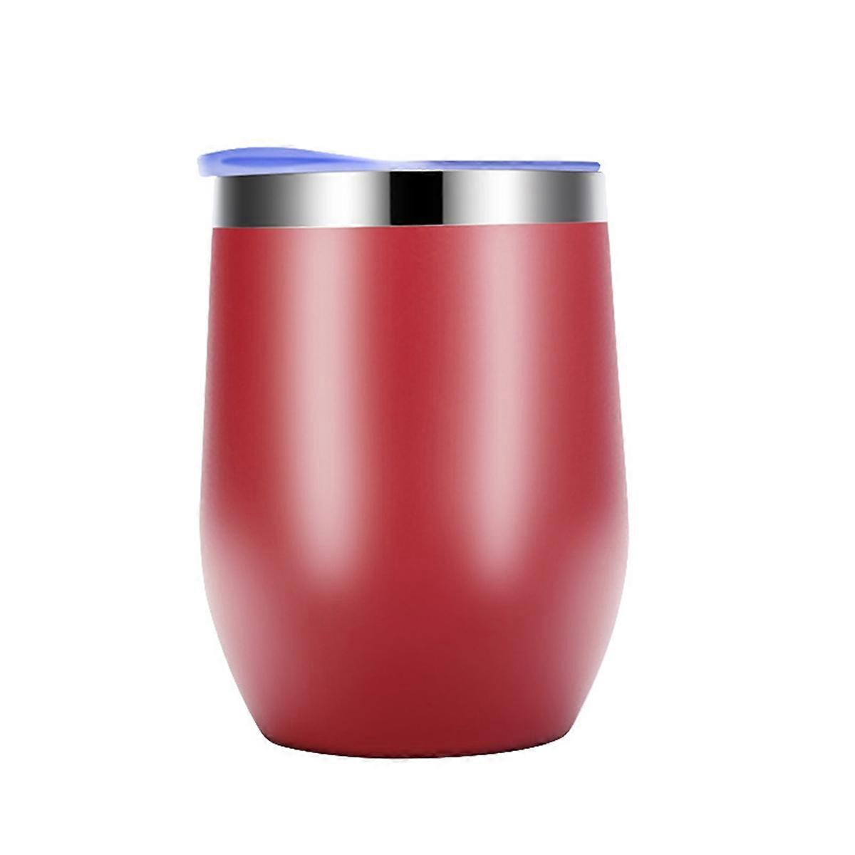 Eggshell Cup Double-layer Stainless Steel Insulated Cup Red