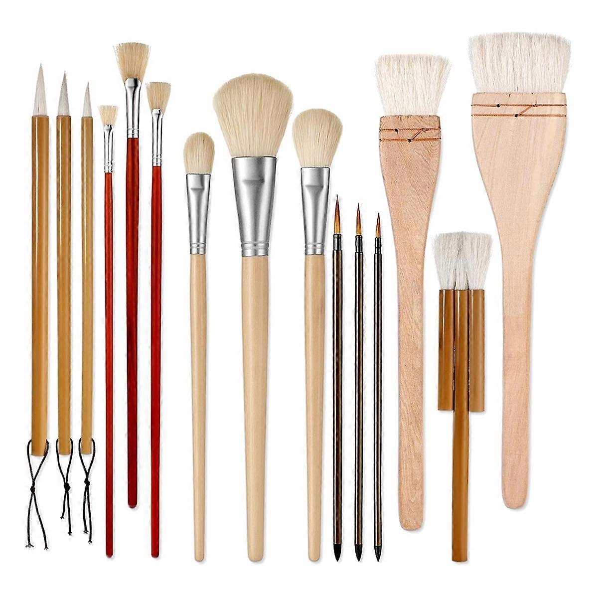 15 Pcs Pottery Glaze Brushes Set