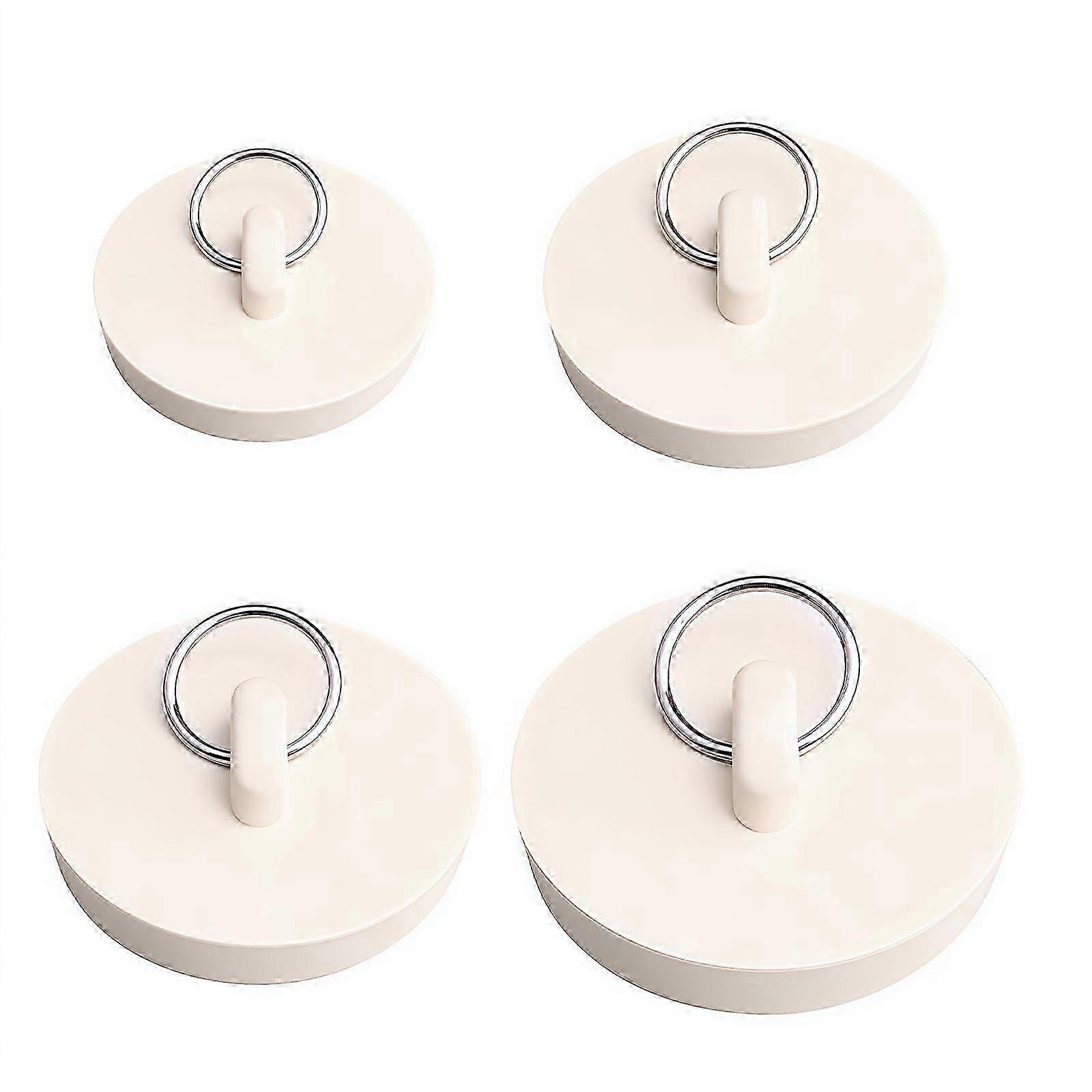 4Pcs Rubber Bath Plug Drain Stopper Replacement Mop Pool Plug Universal Bath Basins Waste Plug for Sink and Washbasin Cs