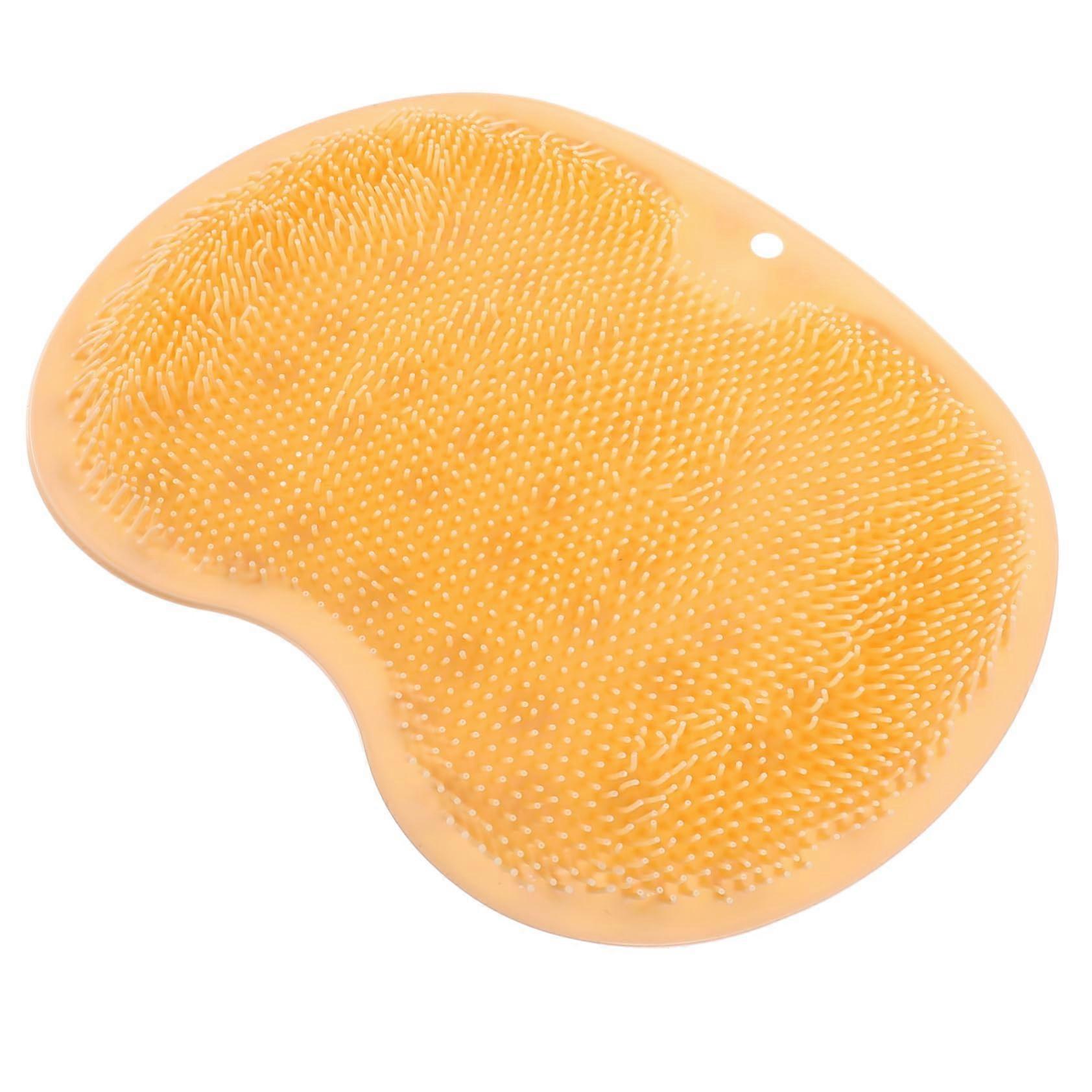 Non-Skid Shower Foot Scrubber Mat with Suction Cups for Safe Foot Cleaning and Massaging, Random Color, Home Use