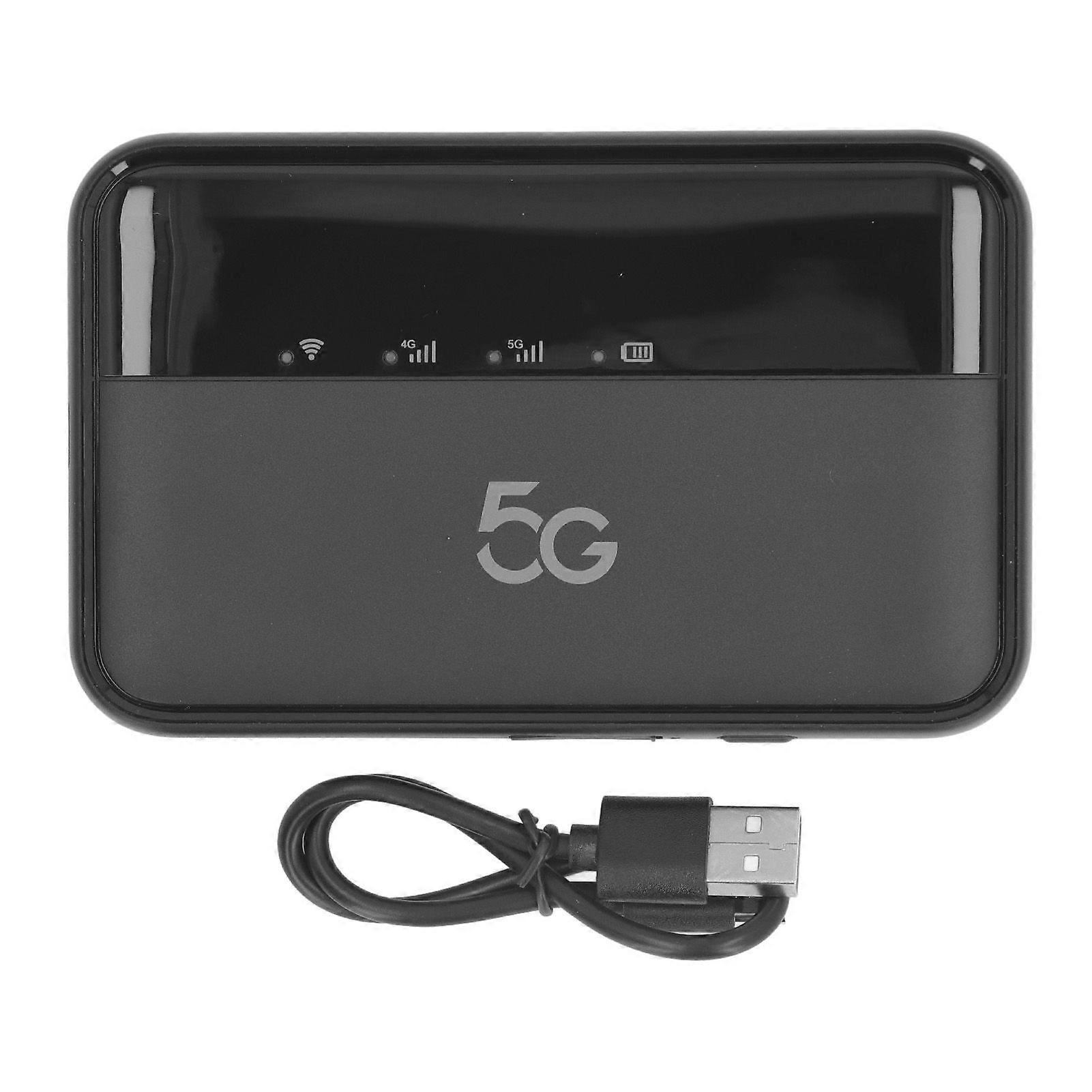 5G WiFi Mobile Hotspot for Travel Support 16 Devices 10000mAh Type C Charging 5G Portable WiFi6 Mobile Hotspot with Nano SIM Card Slot