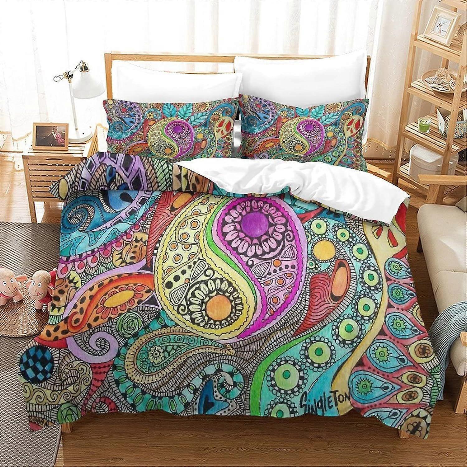g316 Exotic 3-piece Set Bedding Set 3D Print Comforter Cover with Zipper ForTeens And Kids Adults Soft Microfiber Bedspread Cover f316