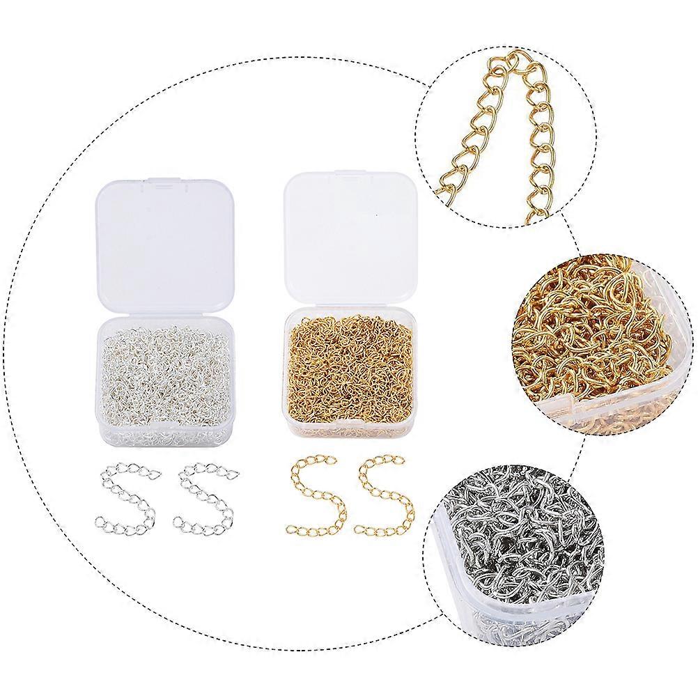 Durable Iron Chains for Jewelry Making 2 Boxes Cable Link Chain Spool
