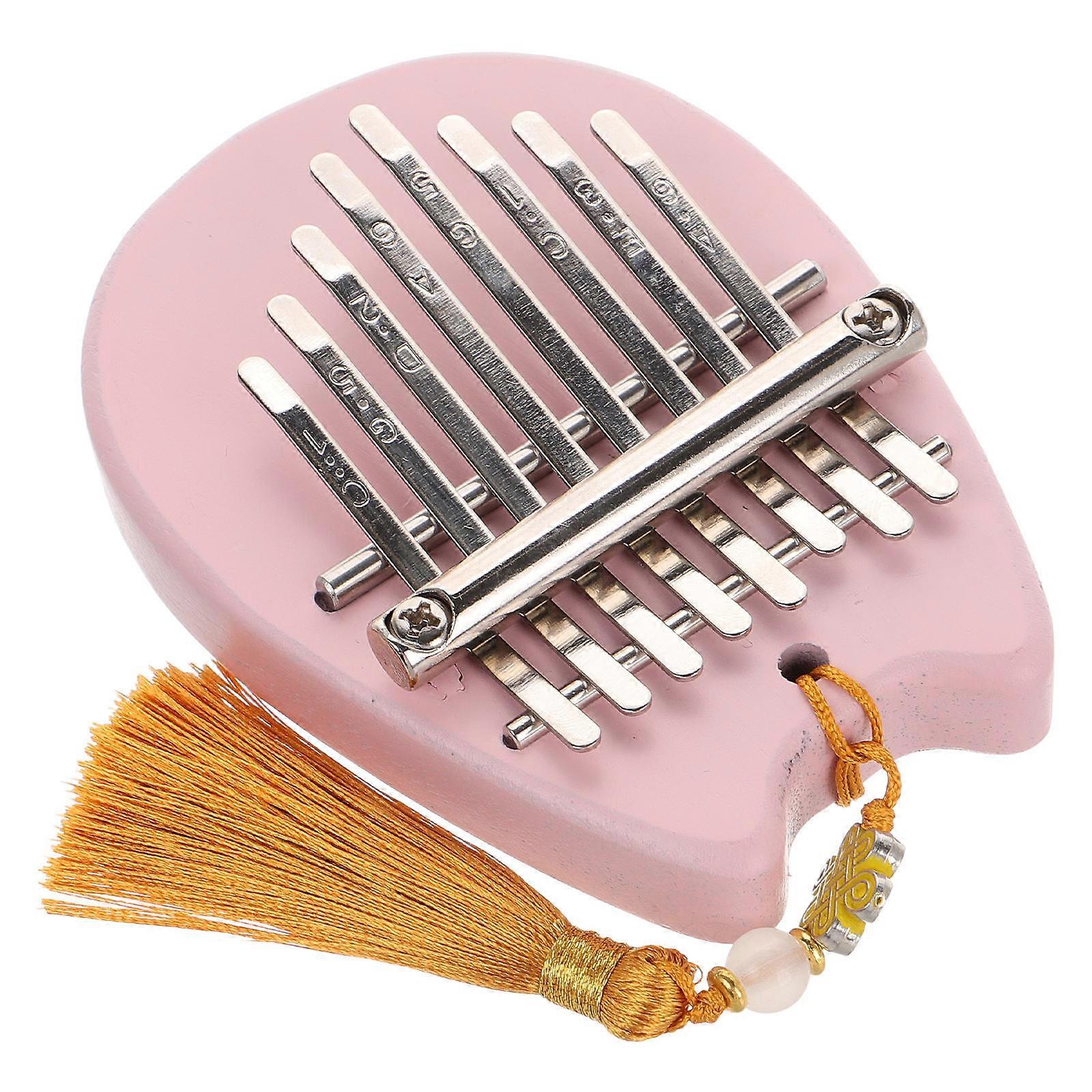 4Pcs Acrylic Mini Thumb Piano Kalimba for Beginners Pink Finger Harp