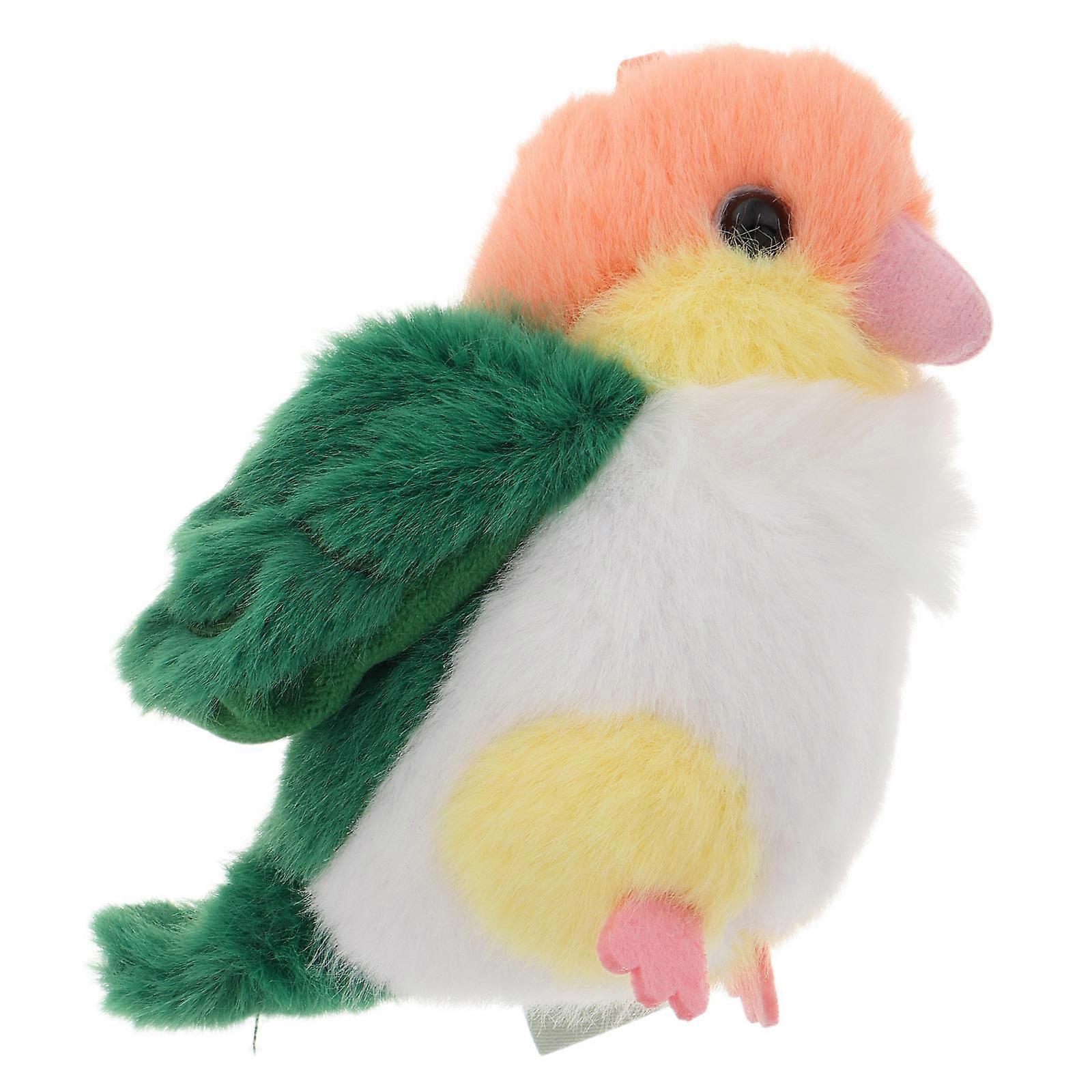 Soft Plush Parrot Keychain for Decor 5Pcs Cute Bird Pendant Accessory