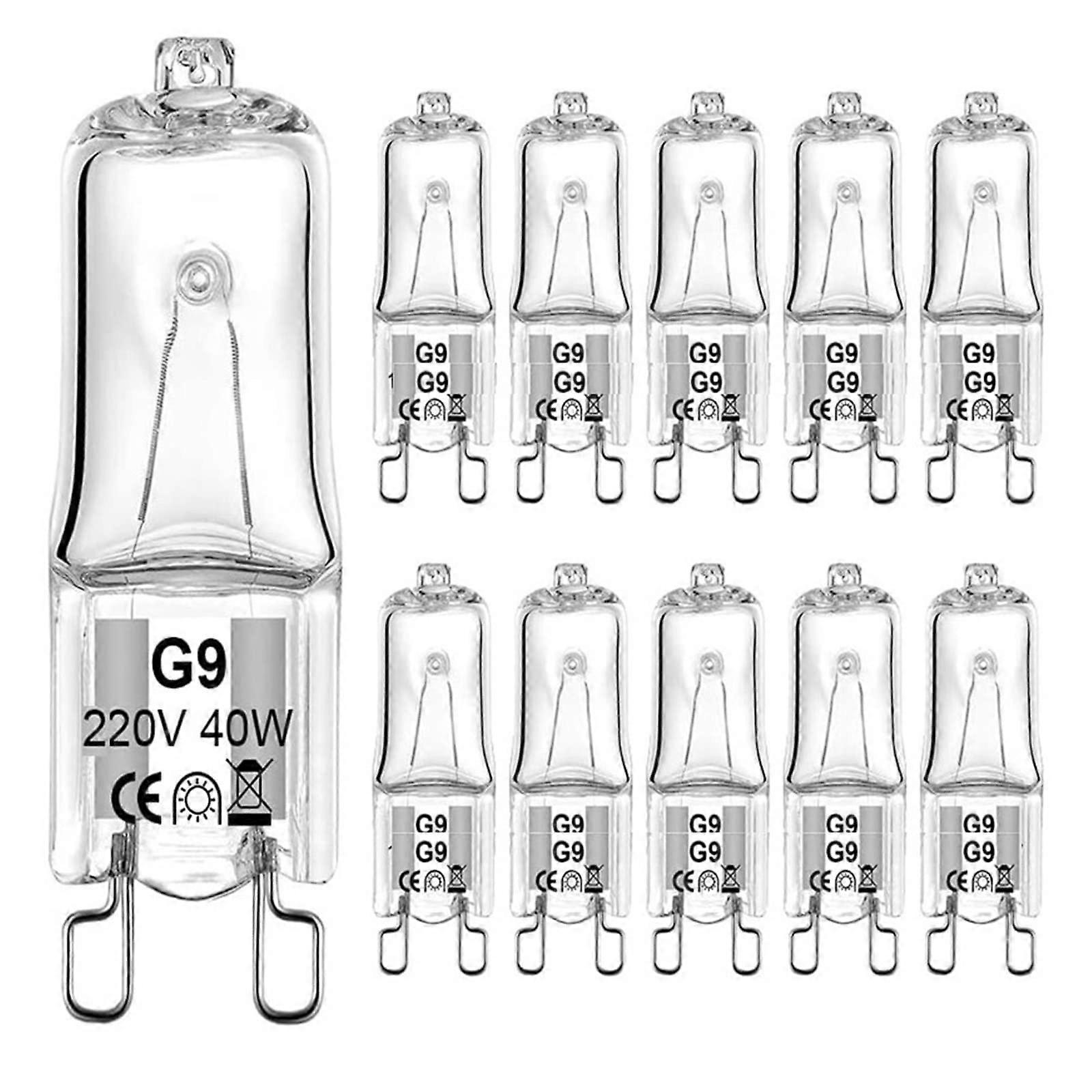 G9 Halogen Light Bulbs 100 Pieces Clear Capsule 220V 40W 30003500K Warm White Globe Lamp
