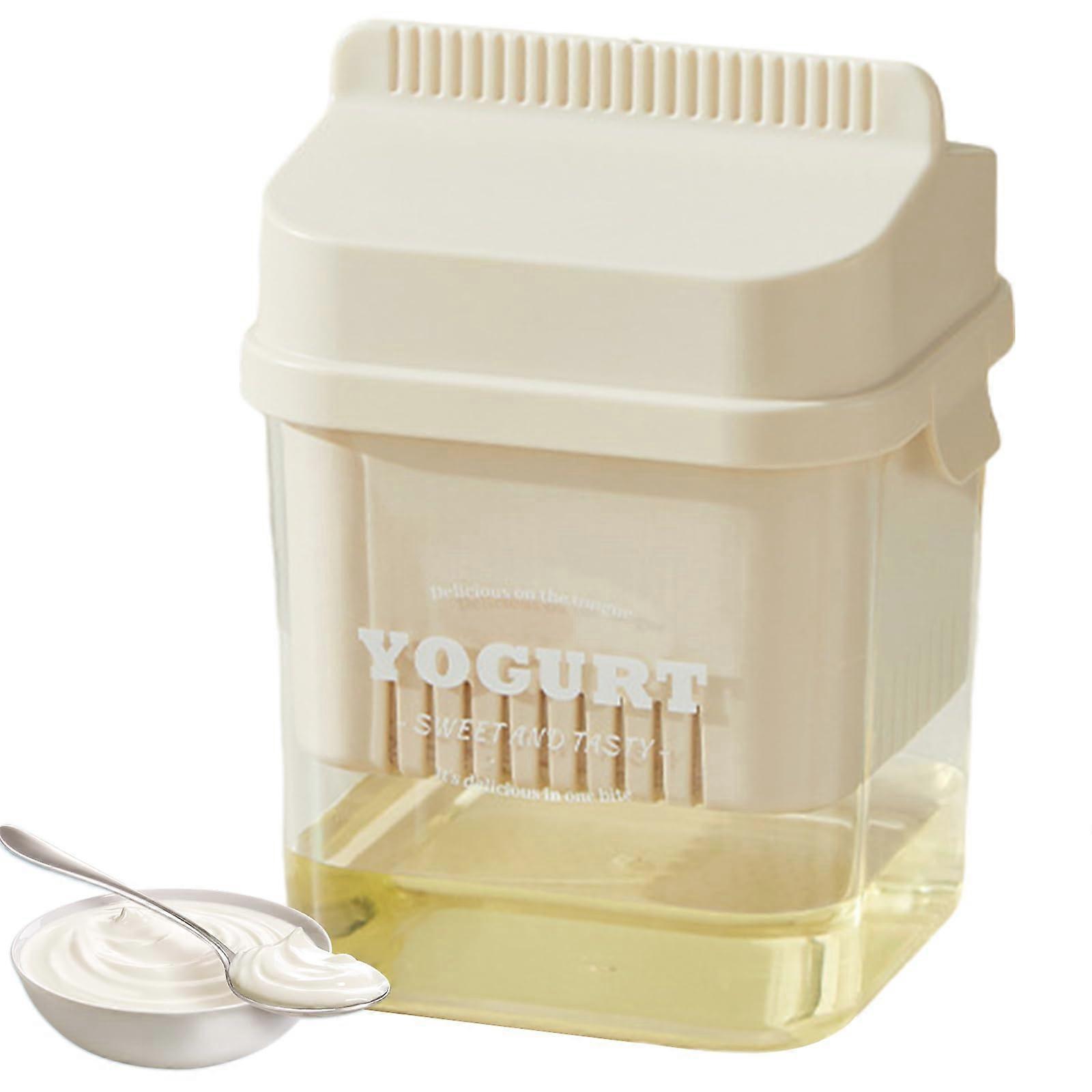 Yogurt Strainer BPA FineMesh Lid Leakproof Juice Filter for Greek Yogurt Soy Milk Nut Milk Maker