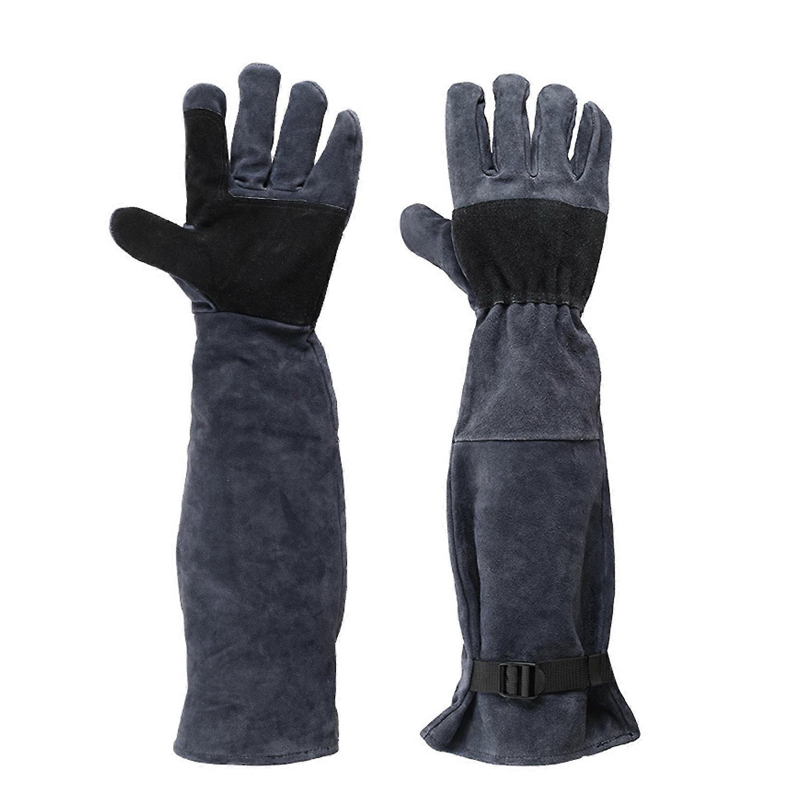 Heavy Animal Handling Gloves Scratch Resistant Arm Protecting For Training Feeding And Veterinary Use Multicolor