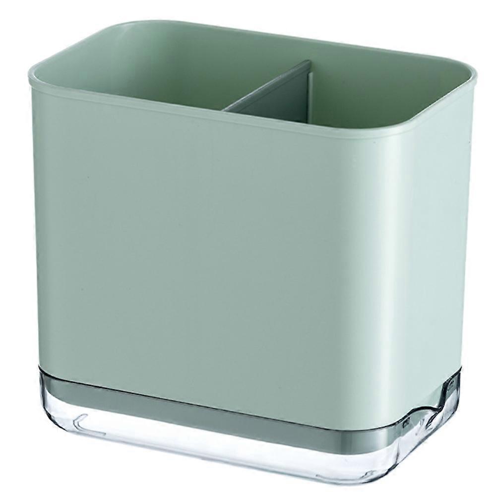 Kitchen Utensils Drainer Plastic Chopsticks Holder with 2Pcs Storage Compartments