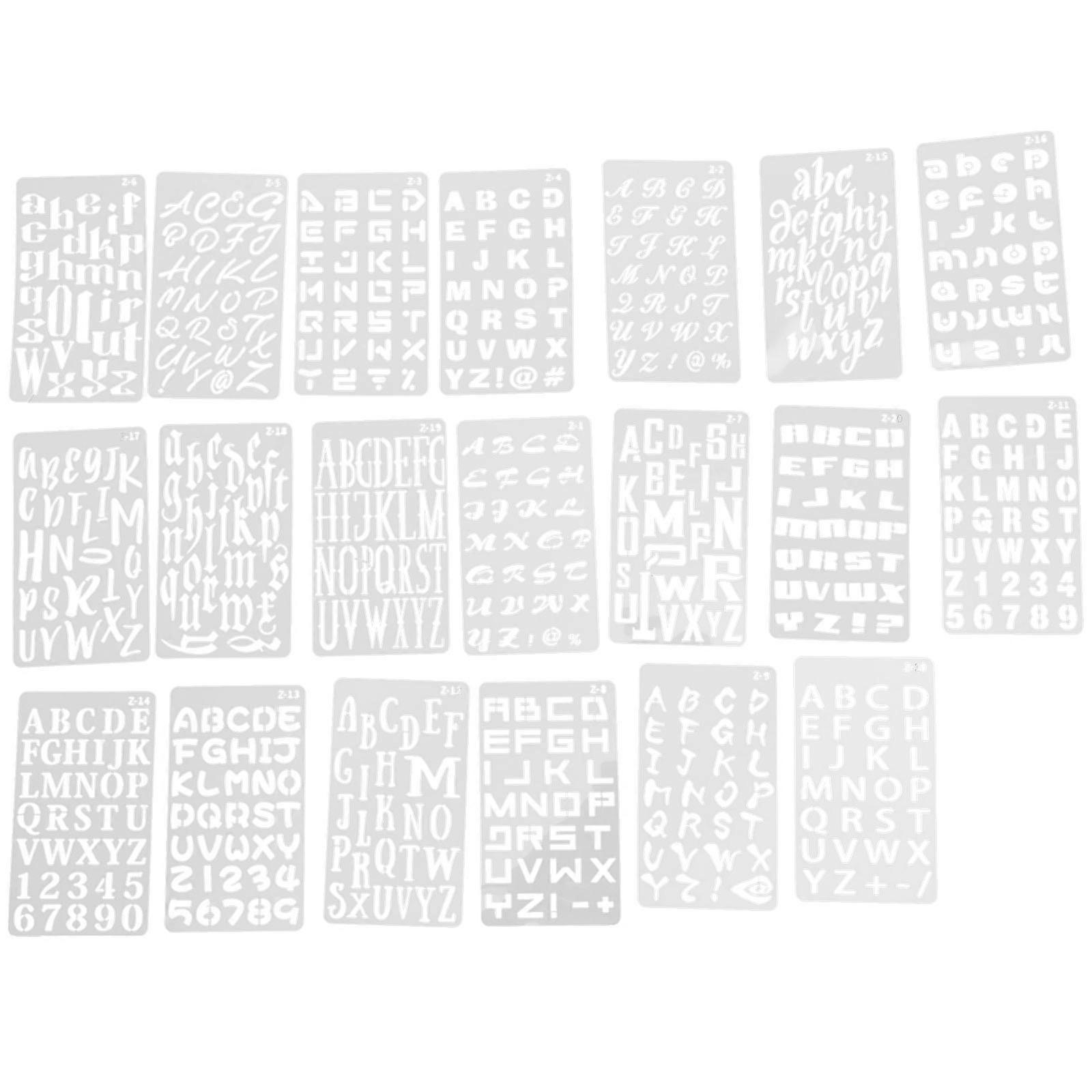 Letter Templates 60 Sheets For DIY Crafting Fabric Decoration 7.07X4.13X0.79in Stencil Design Easy Wipe
