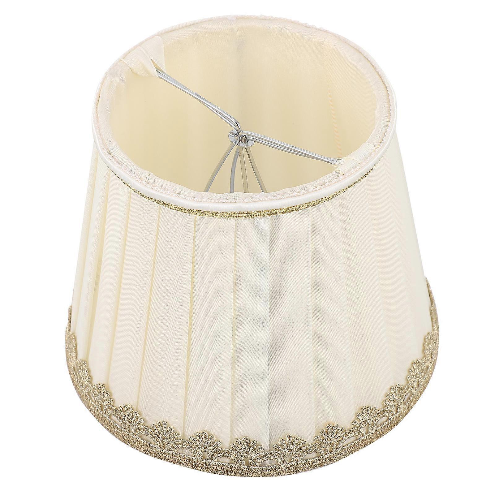 Beige Lampshade Replacement Accessory for Light Cover 2Pcs Chiffon