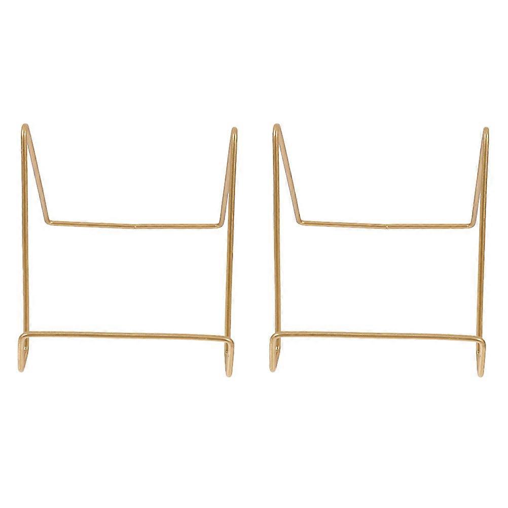 Heavy Duty Tabletop Picture Stand Ideal For Decorative Plates And Postcards With Rectangular Shape 4Pcs