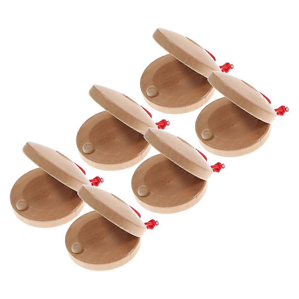 Finger Castanets Wood Castanets for Playing 24Pcs Musical Instruments