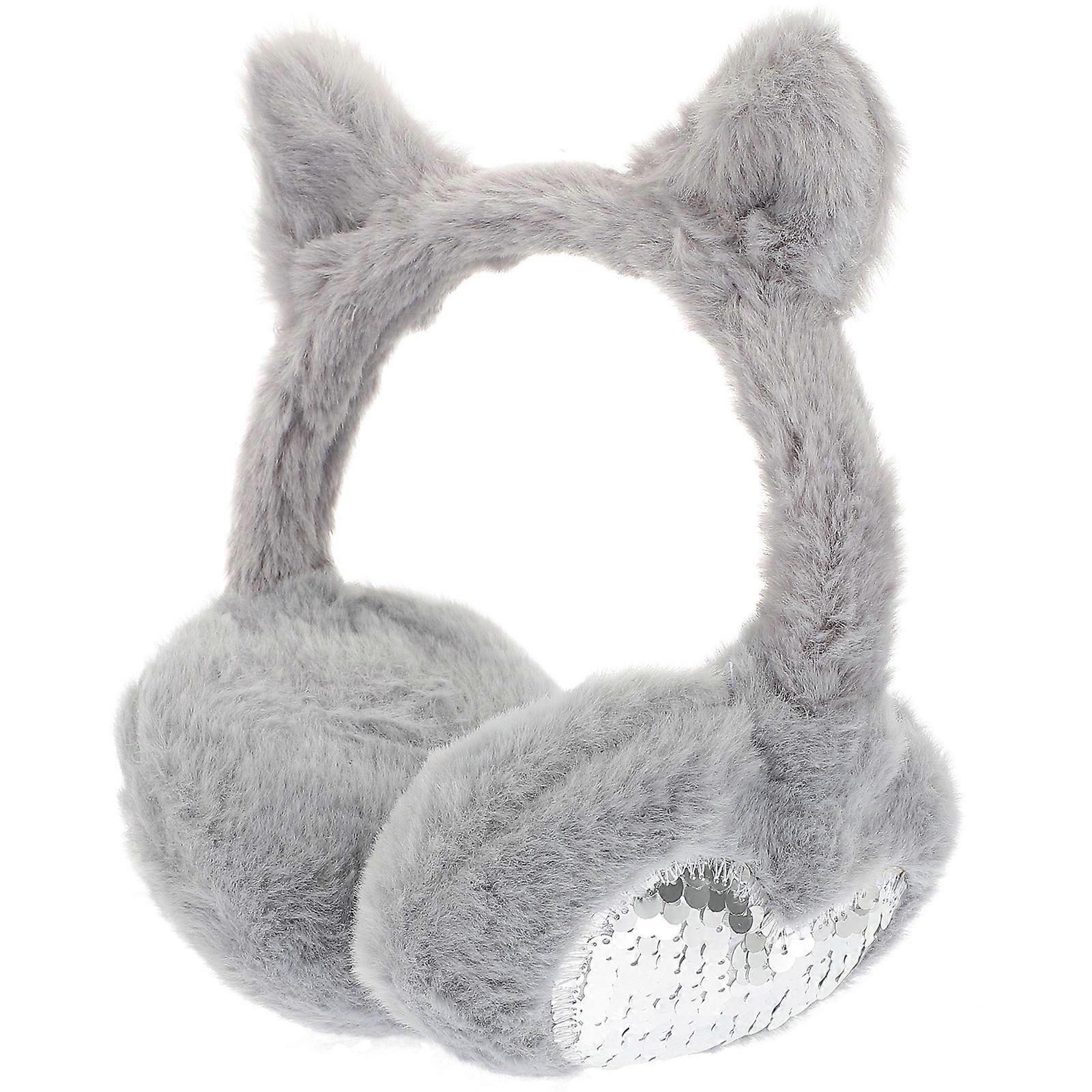 Anti-cold Plush Earmuff Ear Cover Winter Accessory Kid Ear Protector Grey 1Set