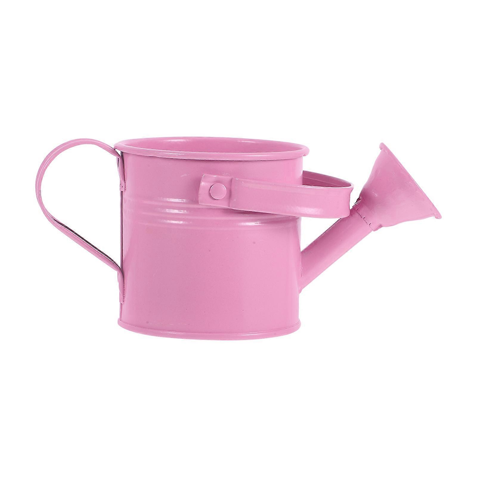 4Pcs Metal Pink Watering Can for Plants with Handle Garden Watering Can