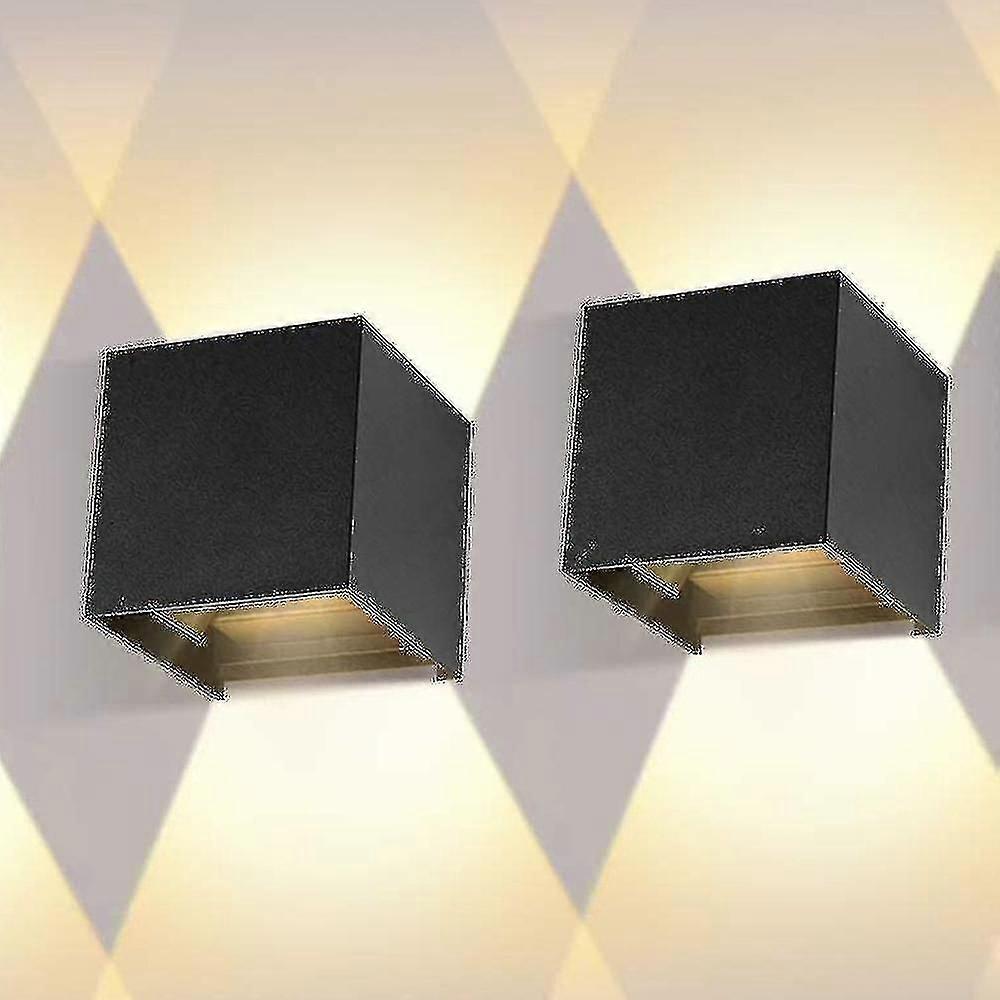 2er-Set 12 W Wandleuchte für den Innen- und Außenbereich, dimmbar IP65 wasserdichte LED-Wandleuchte Up Down Design-Lampe 3