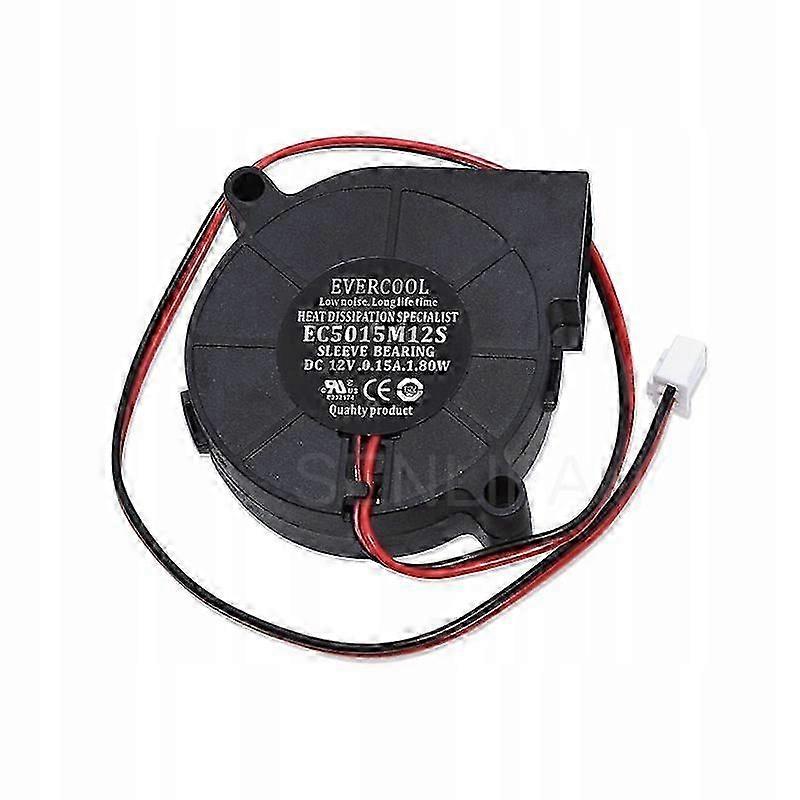 مروحة تبريد حقيقية Evercool Ec5015m12s DC 12v 0.15a 50x50x15mm 2-wire