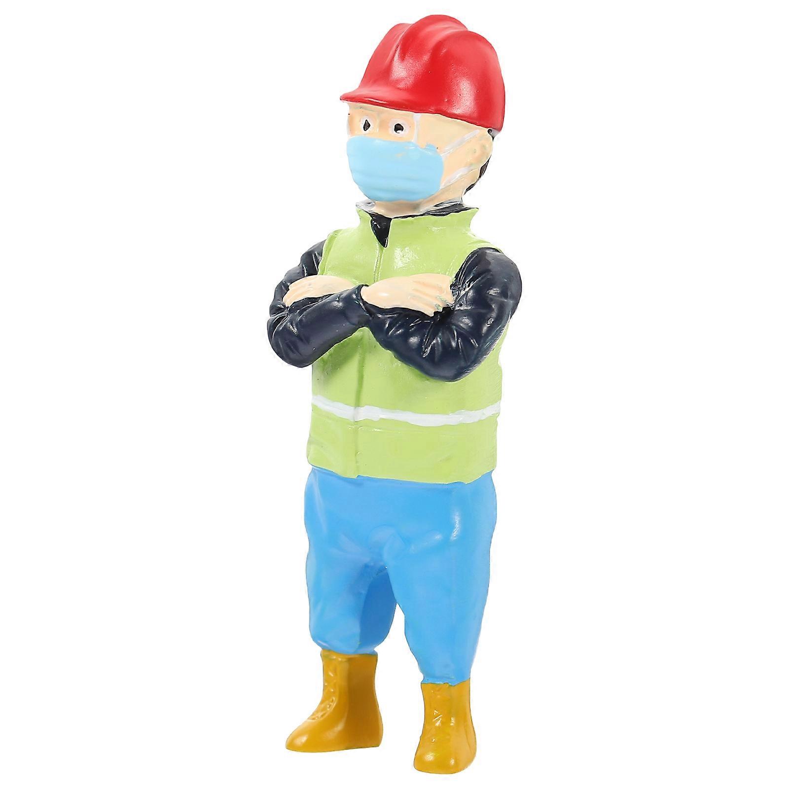 Miniature People Resin Heroes Figurine Toy for Decor 3Pcs Set