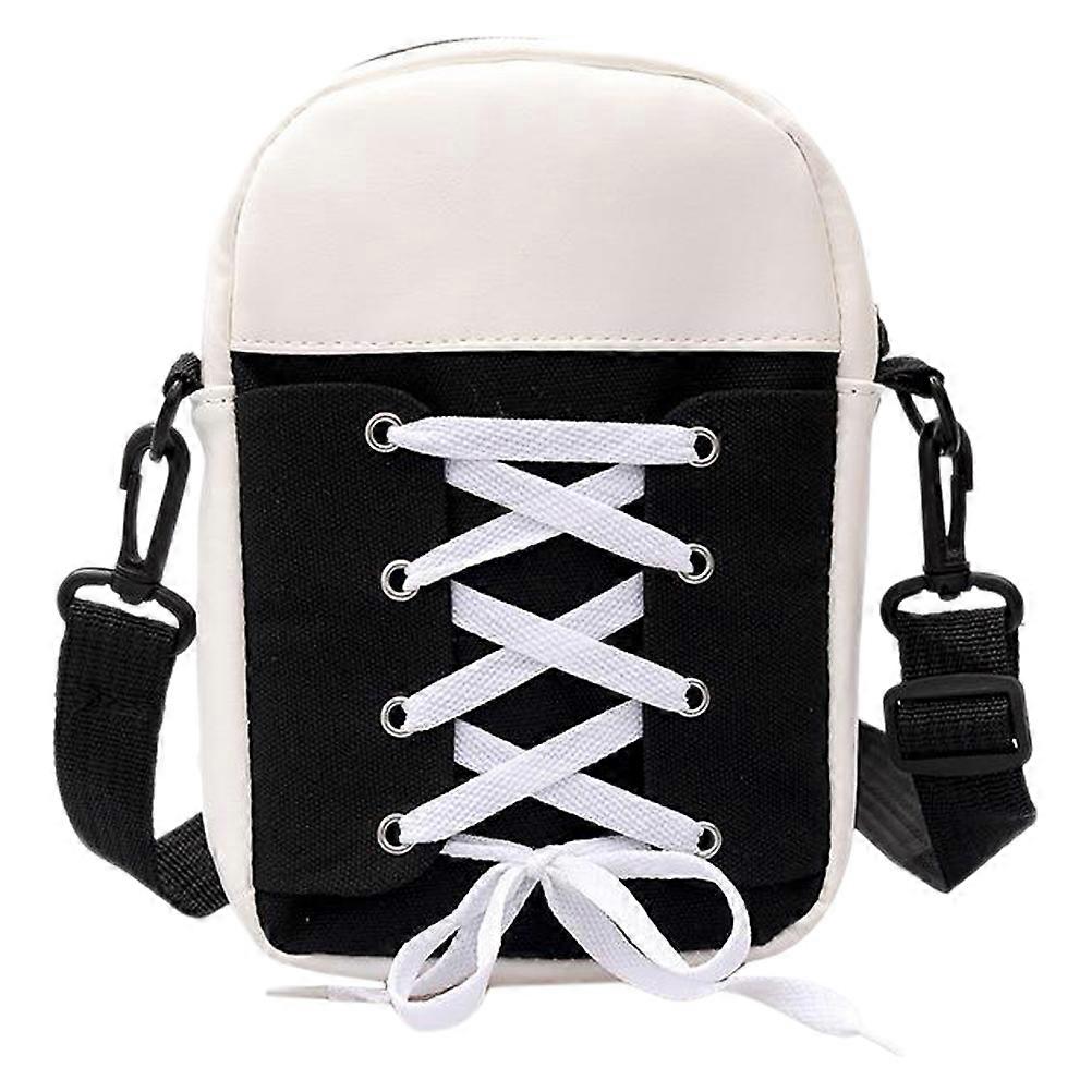 Canvas Shoulder Bag Creative Cross Bag Korean Style Women Daily Use 22x15cm Storage for Daily Essentials 1Pack