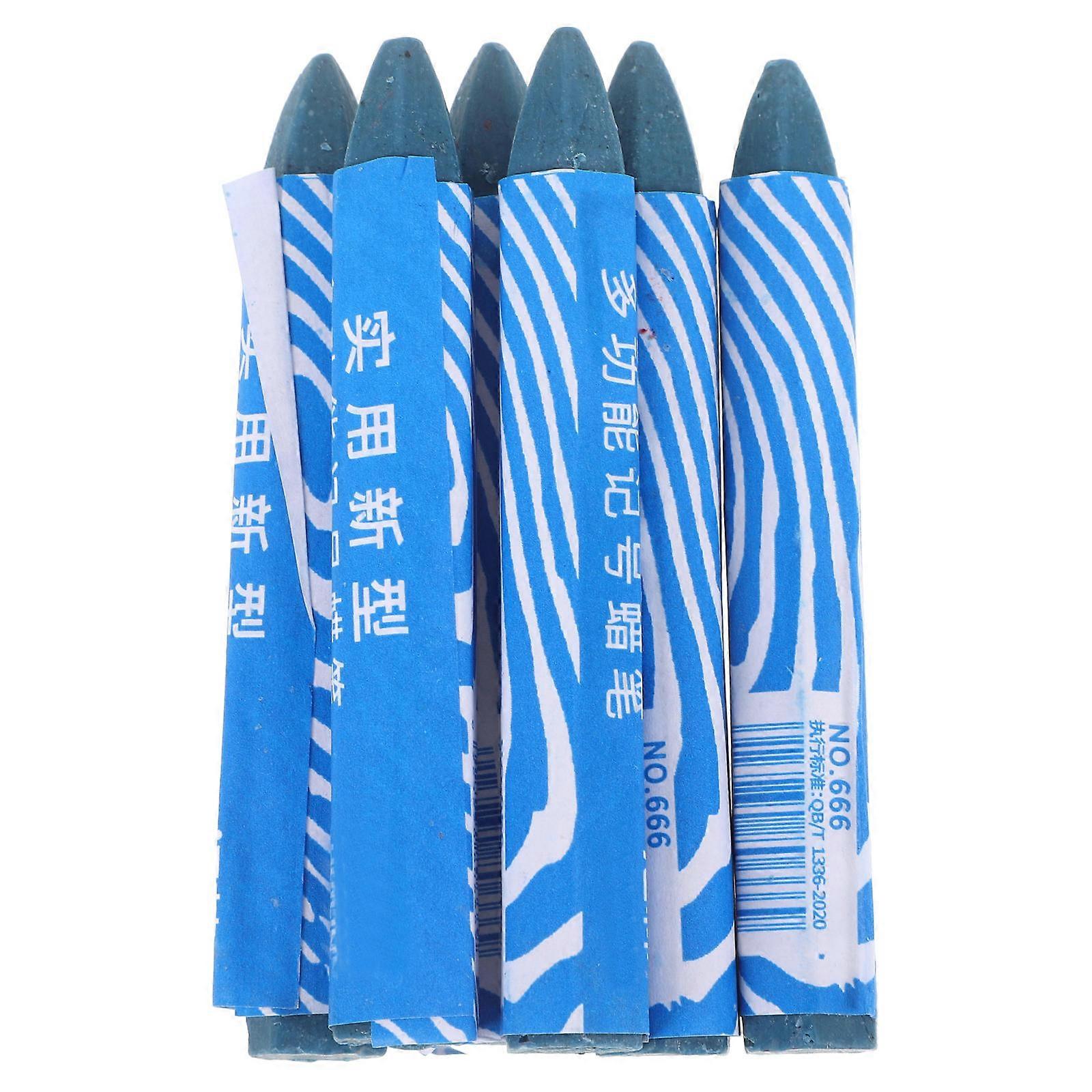 6Pcs Tire Marking Pens For Vehicle Owners And Mechanics Blue Compact Design For Tire Identification And Repair Performance