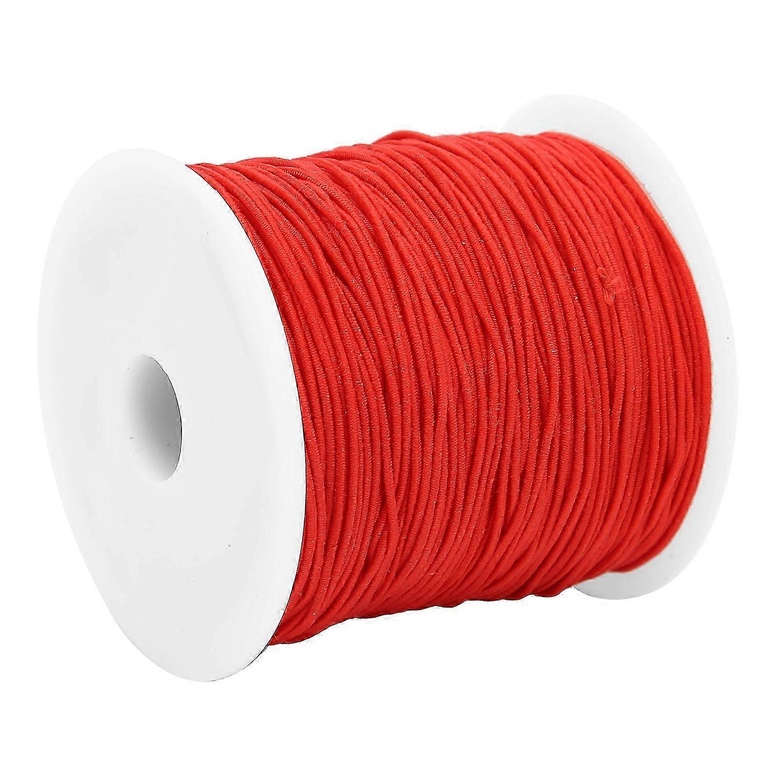 Red Elastic Thread 1mm x 100m for DIY Crafts Jewelry Making 2025