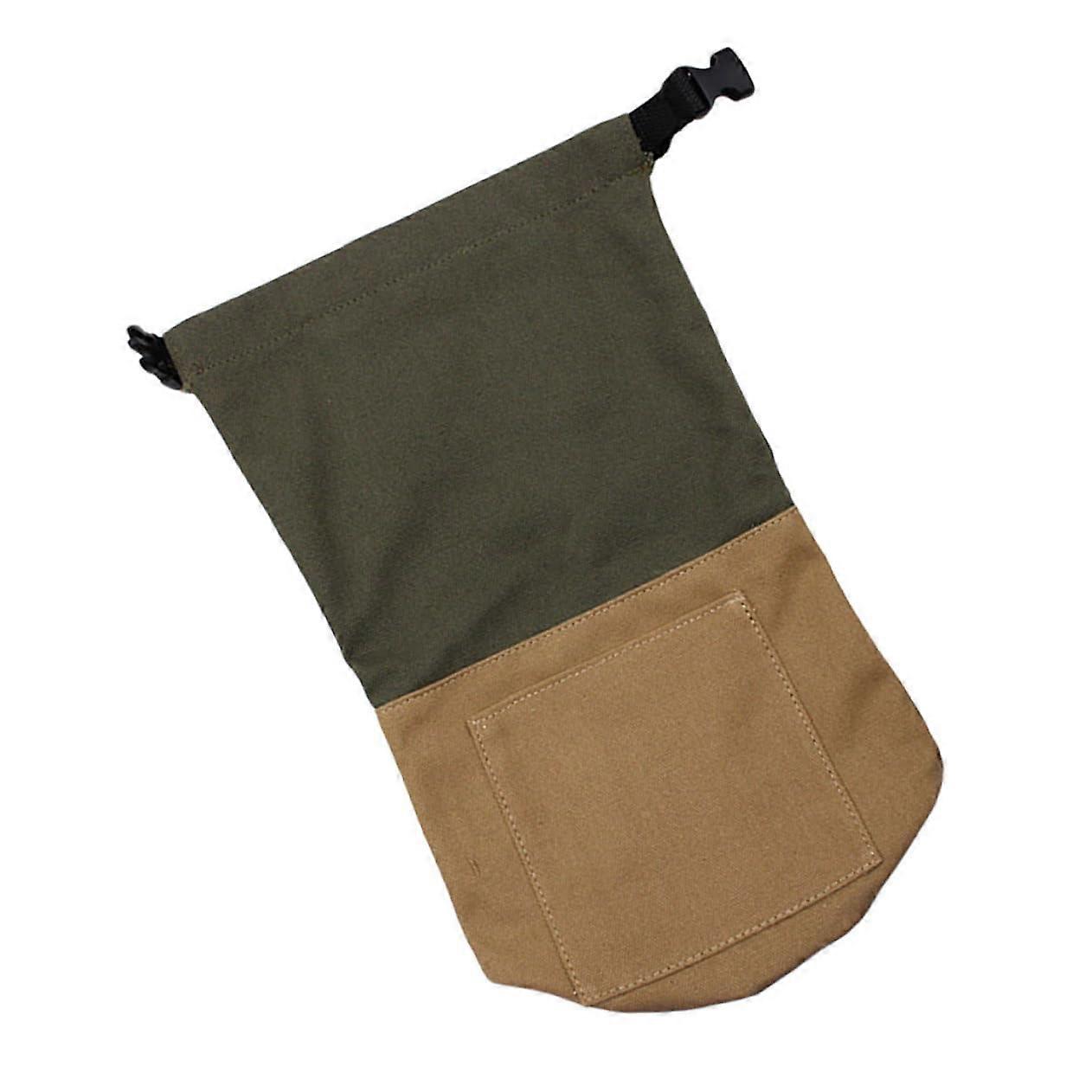 Retro Style Canvas Kerosene Lamp Storage Bag Dustproof Carrying Case Lamp Container Camping And Hiking Green Brown