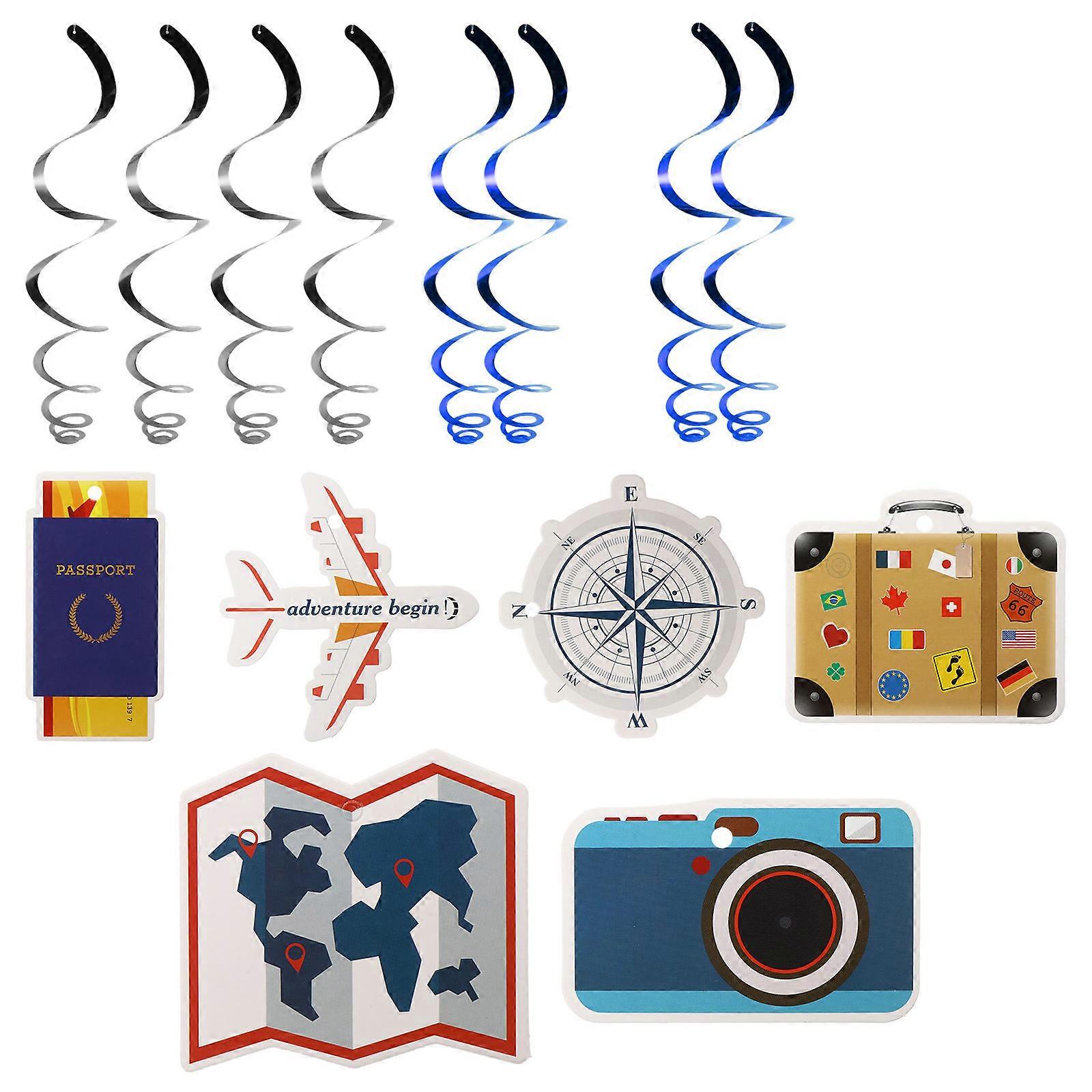 Swirls Decor Spiral Pendant for 16Pcs