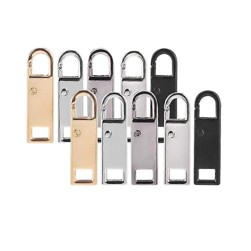 Zinc Alloy Zipper Pull Tab for Repair Pull Tabs DIY Use 10Pcs Set