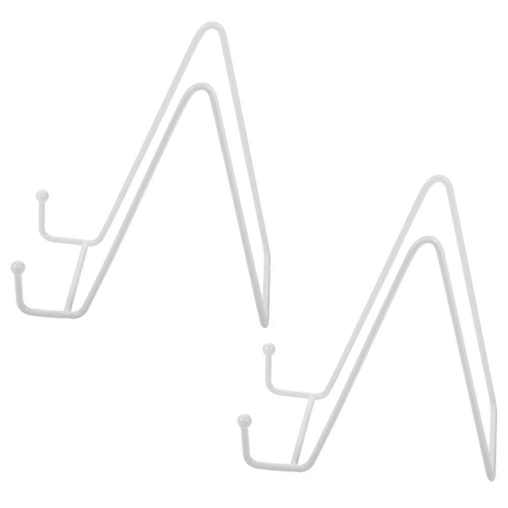 Plate Holder Display Stand Metal Easel for Photo Frames 8Pcs White