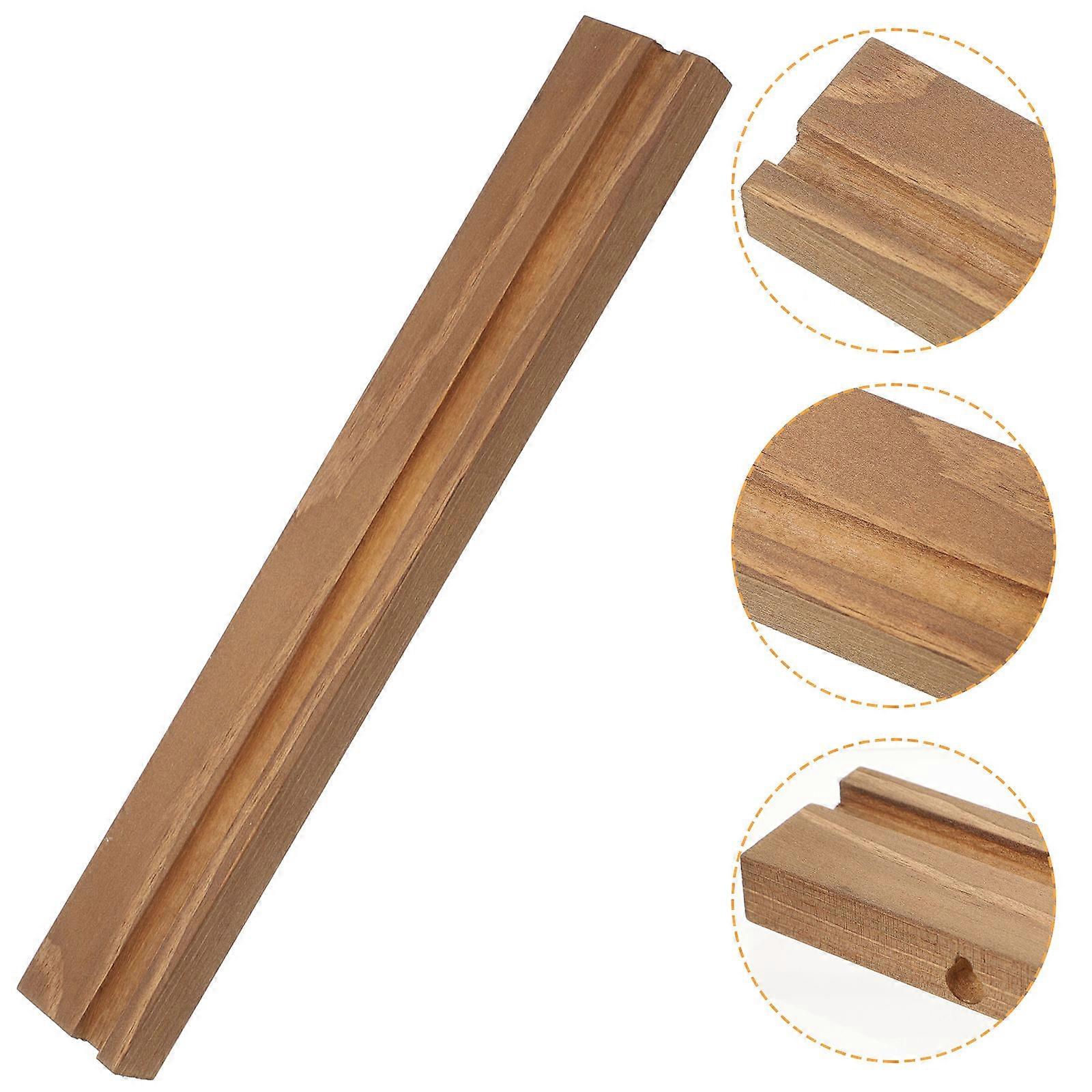 Light Brown Vinyl Record Storage Rack for Storage Use Wooden Holder