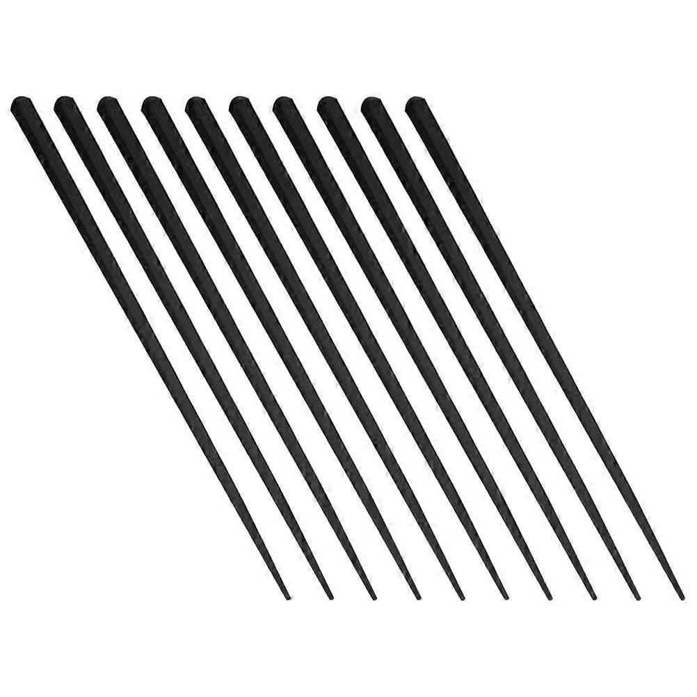 Japanese Style Reusable Chopsticks 25 Pairs Non-slip Kitchen Tableware Black Hexagonal Easy To Clean
