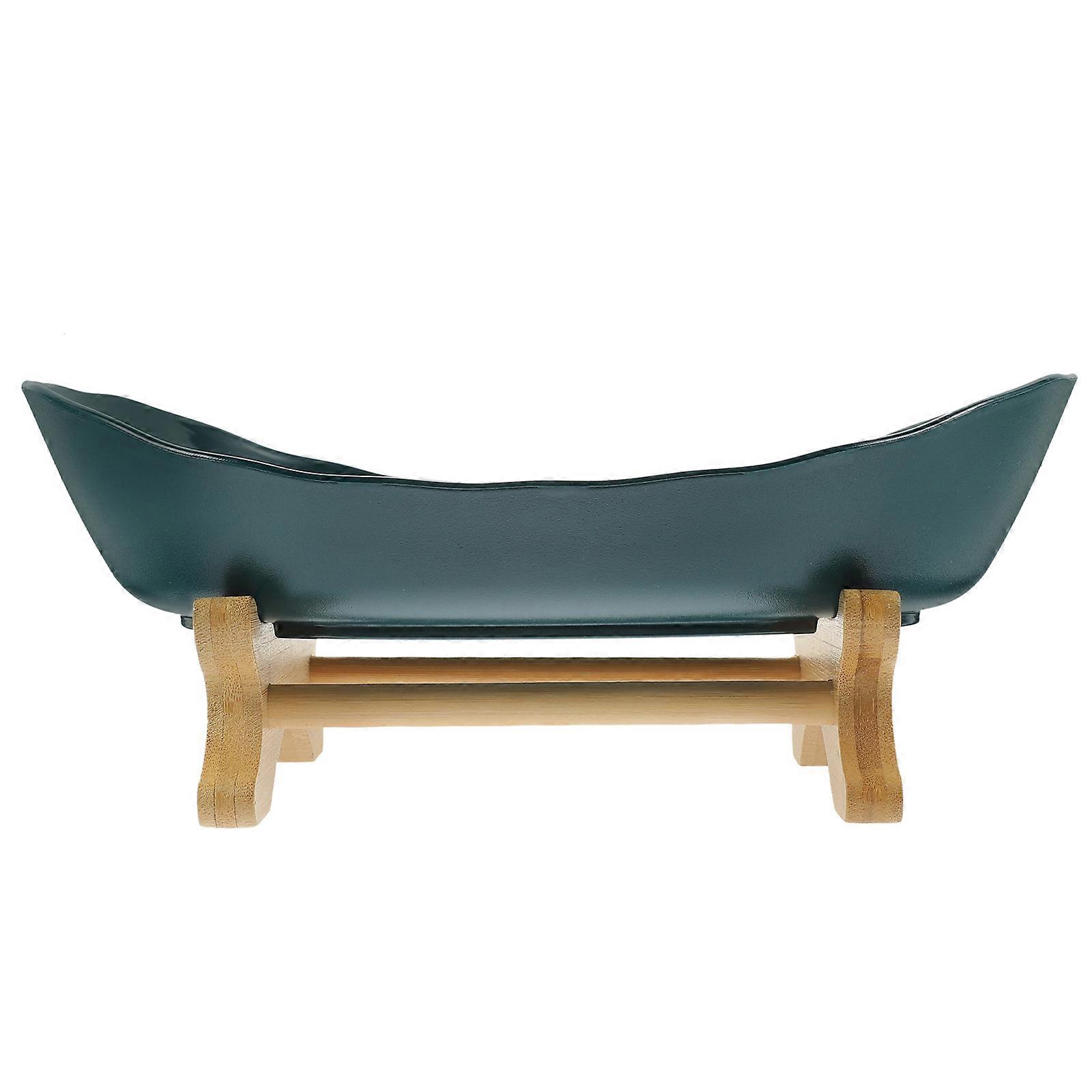 Fruit Serving Tray Snack Bowl with 5Pcs Wood Stand for Kitchen