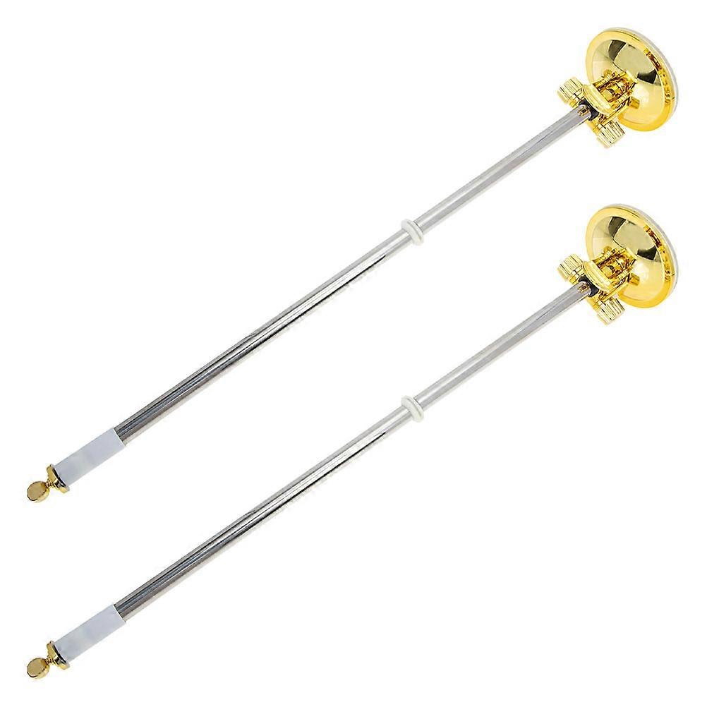 Universal Vehicle Flagpole Holder For Parade Events 6 Pcs Suction Cup Base Support For Car Truck RV Golden Color Portable Design