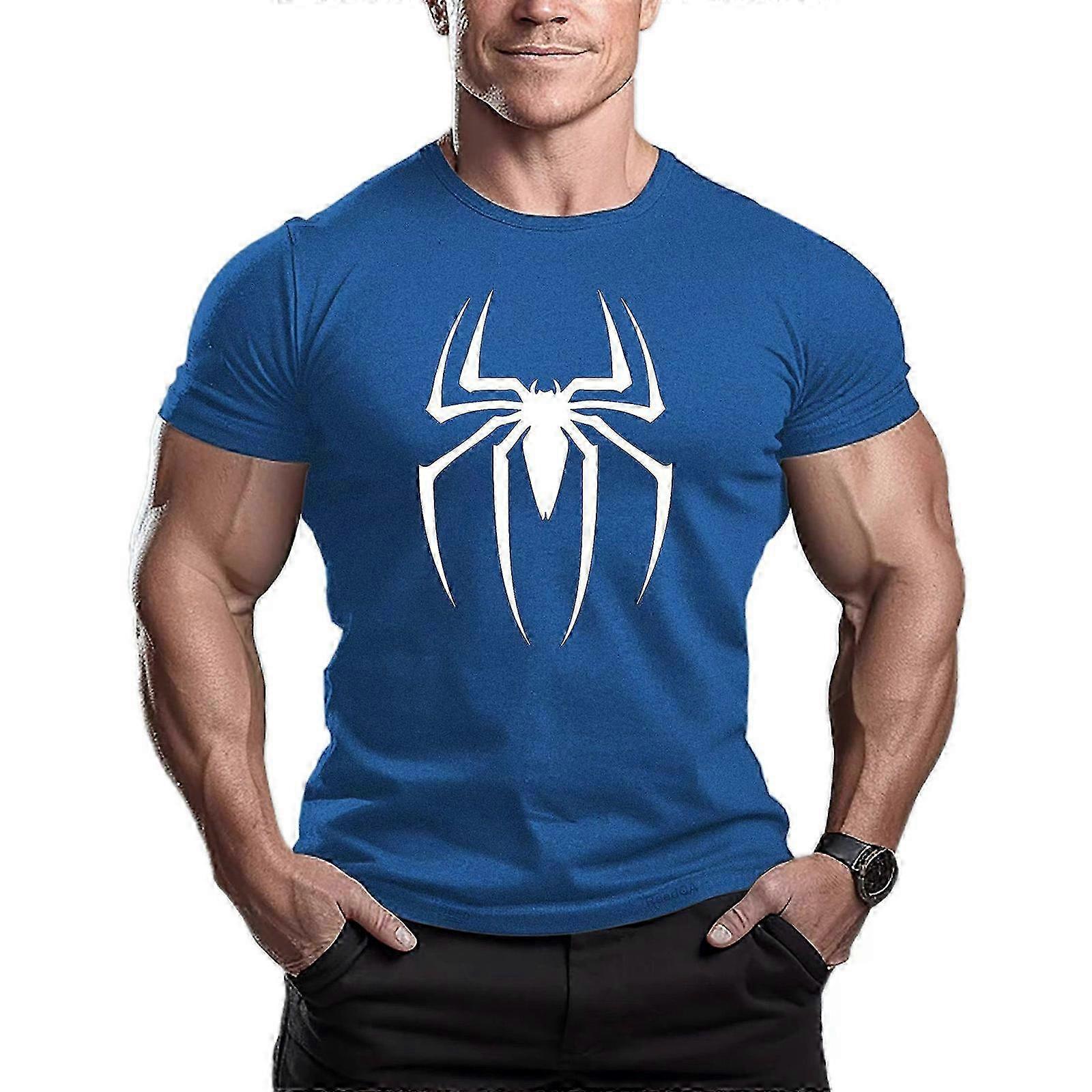 Spider-man Gym Training Top Short Sleeve T-shirt For Mens