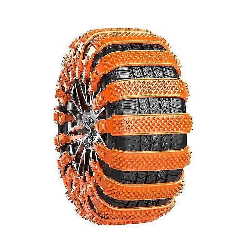 Reusable Anti Snow Chains, Universal Adjustable Non-Slip Zip Tie Tire Chain