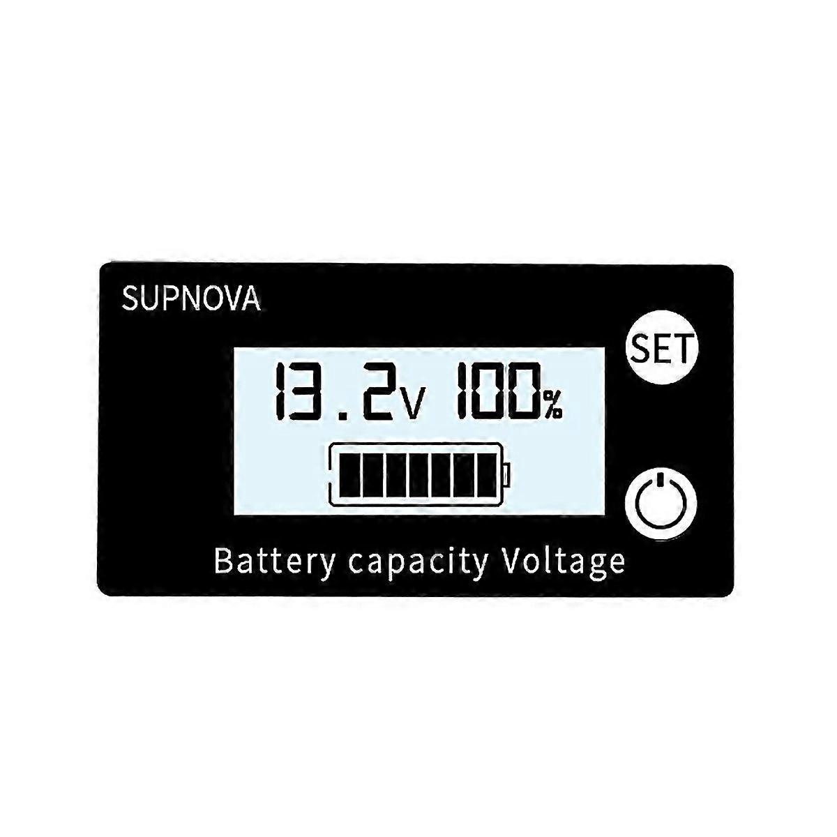 For Supnova Dc 8100v Battery Capacity Indicator Voltmeter Voltage Gaugestyle Alarm Temperature White